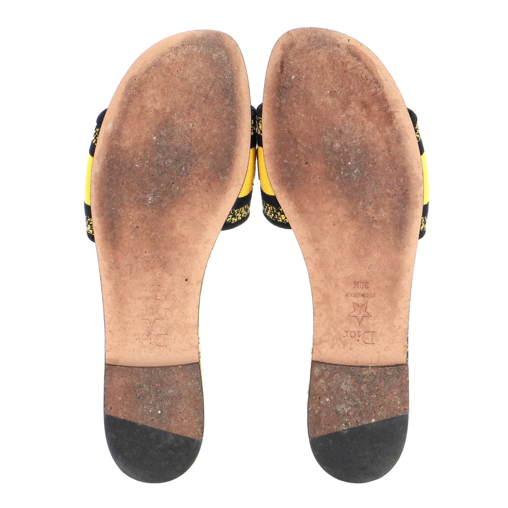 Women's Dway Flat Sandals Embroidered Canvas