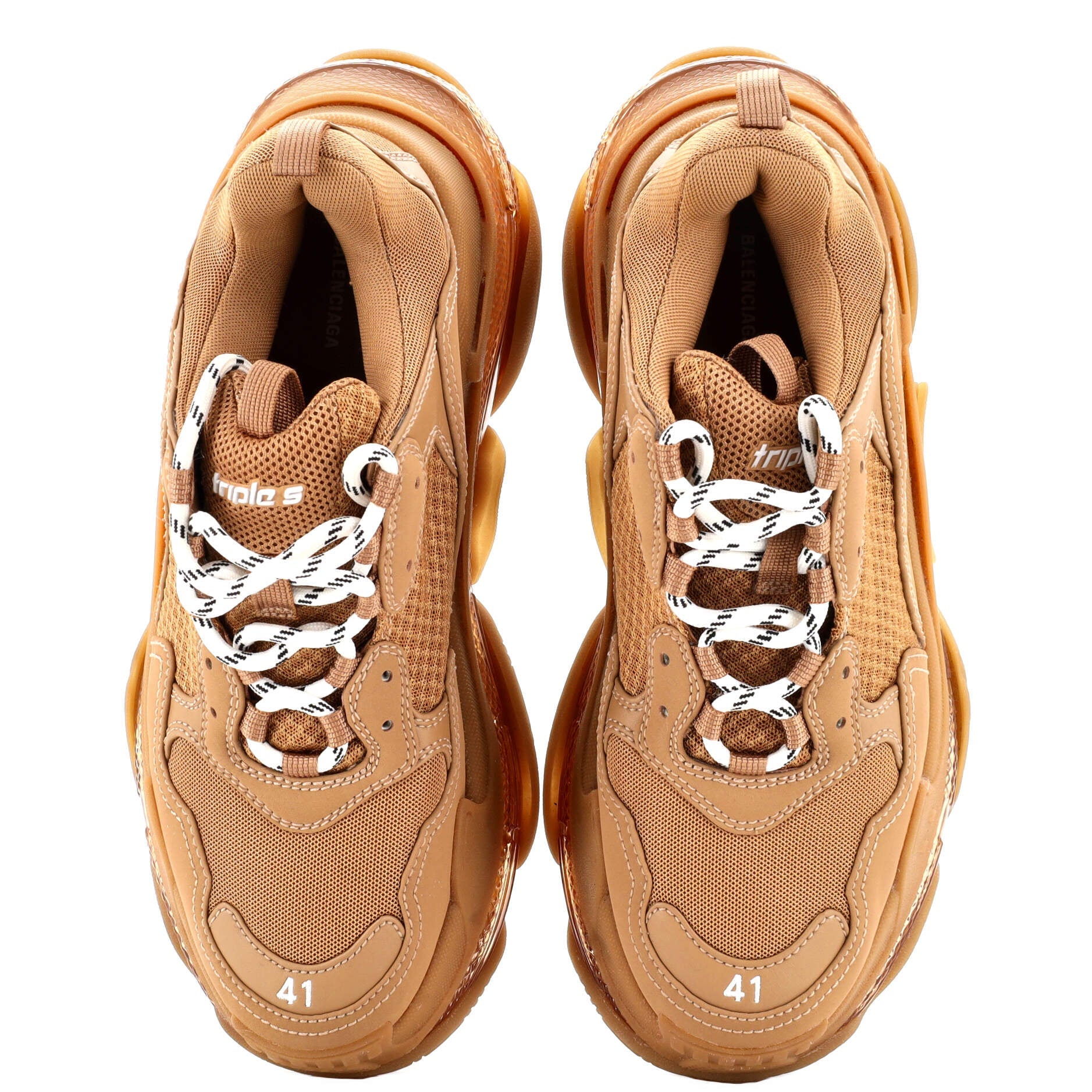 Women's Triple S Sneakers Fabric and Mesh with Faux Leather