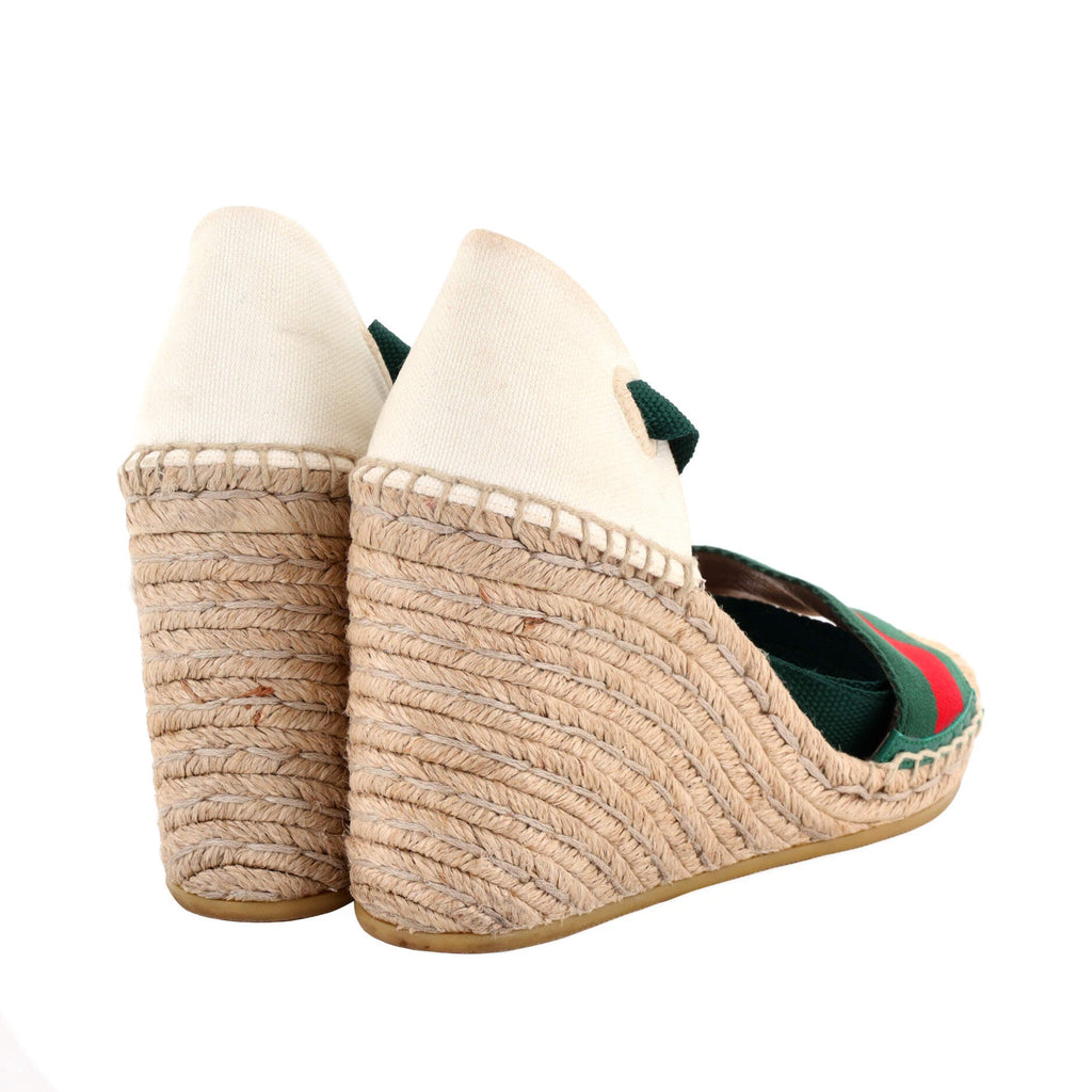 Women' Web Ankle Wrap Wedge Espadrilles Canvas