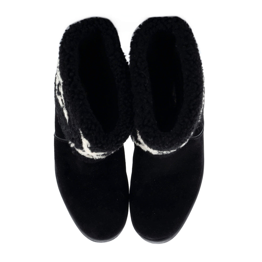 Women's Snowdrop Flat Ankle Boots Suede and Shearling