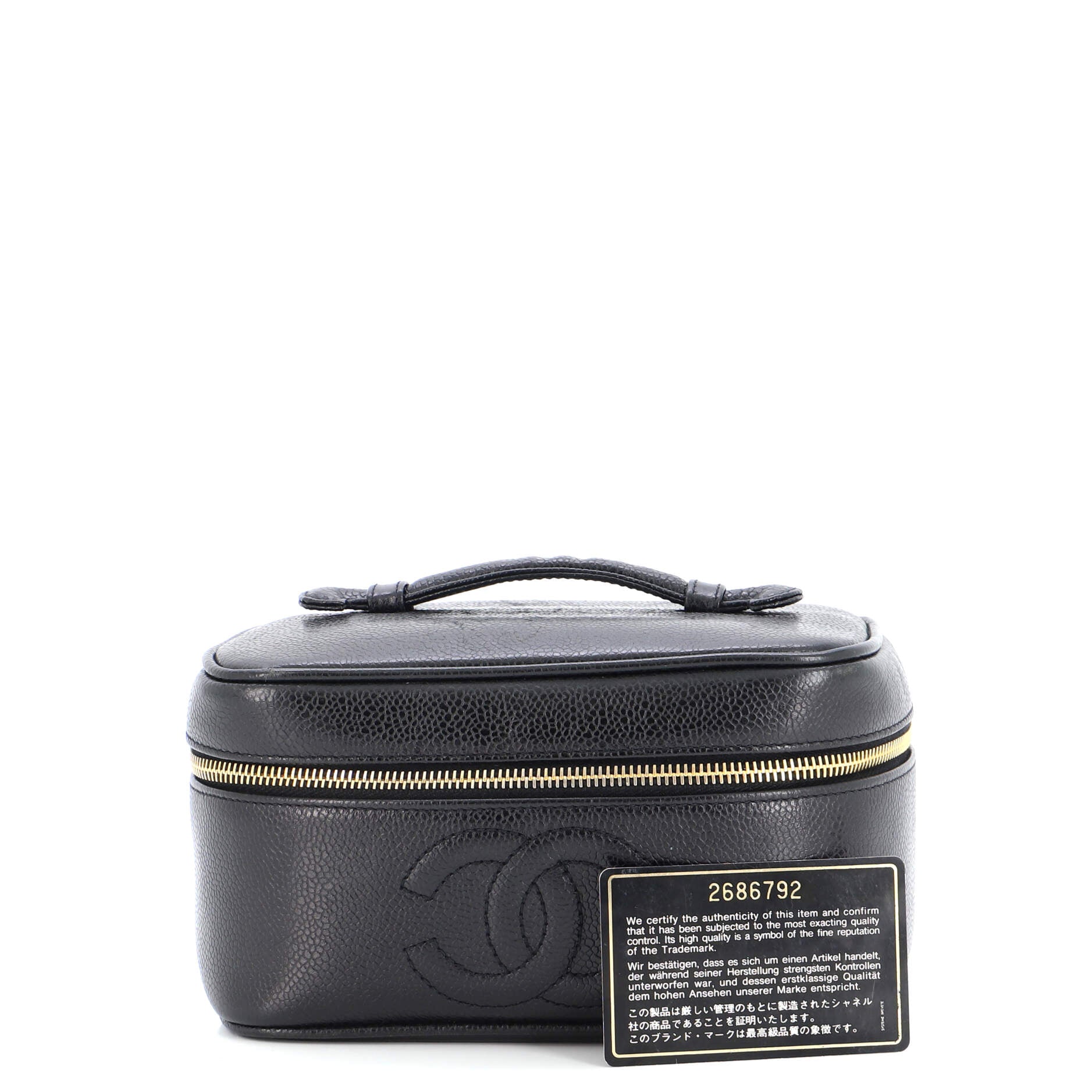 Vintage Timeless Cosmetic Case Caviar Medium