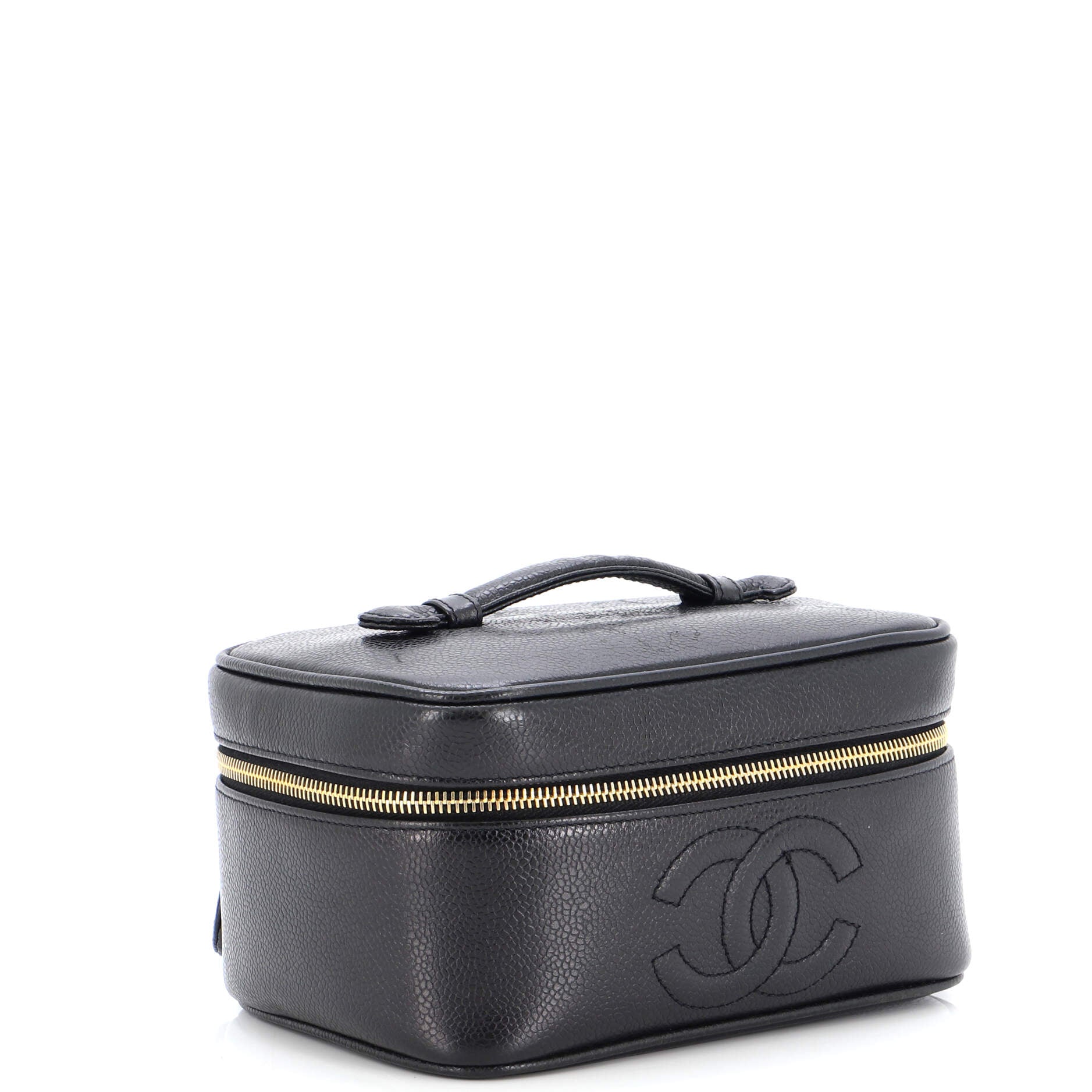 Vintage Timeless Cosmetic Case Caviar Medium