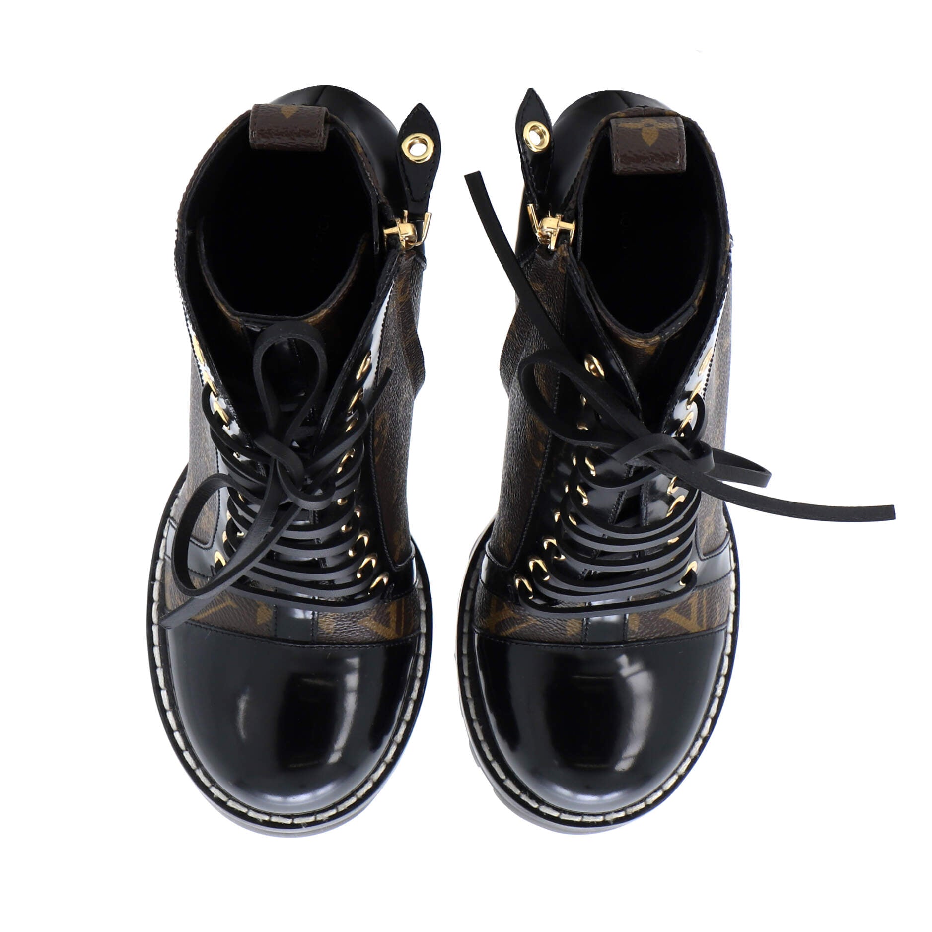 Women's Star Trail Ankle Boots Monogram Canvas with Patent