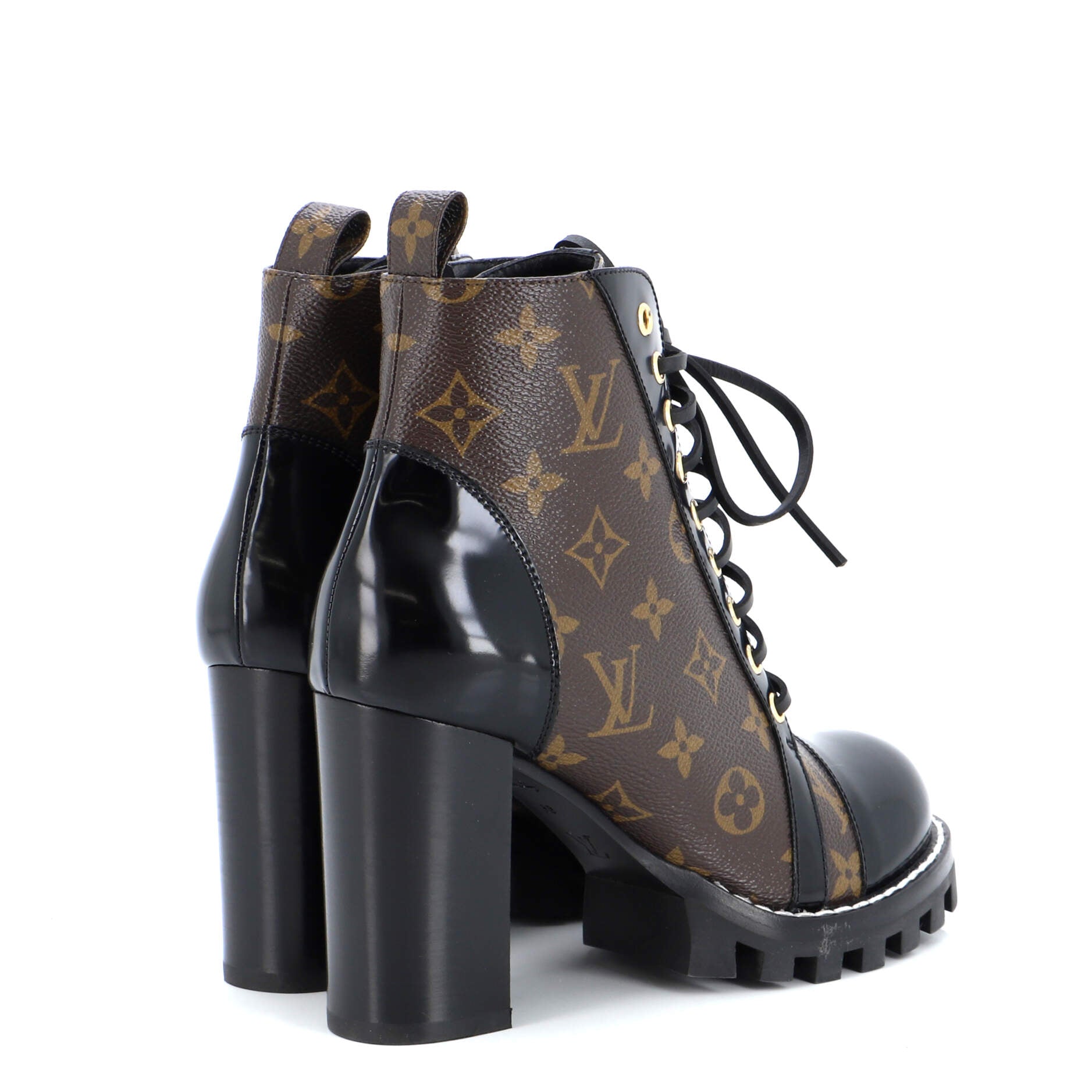 Women's Star Trail Ankle Boots Monogram Canvas with Patent