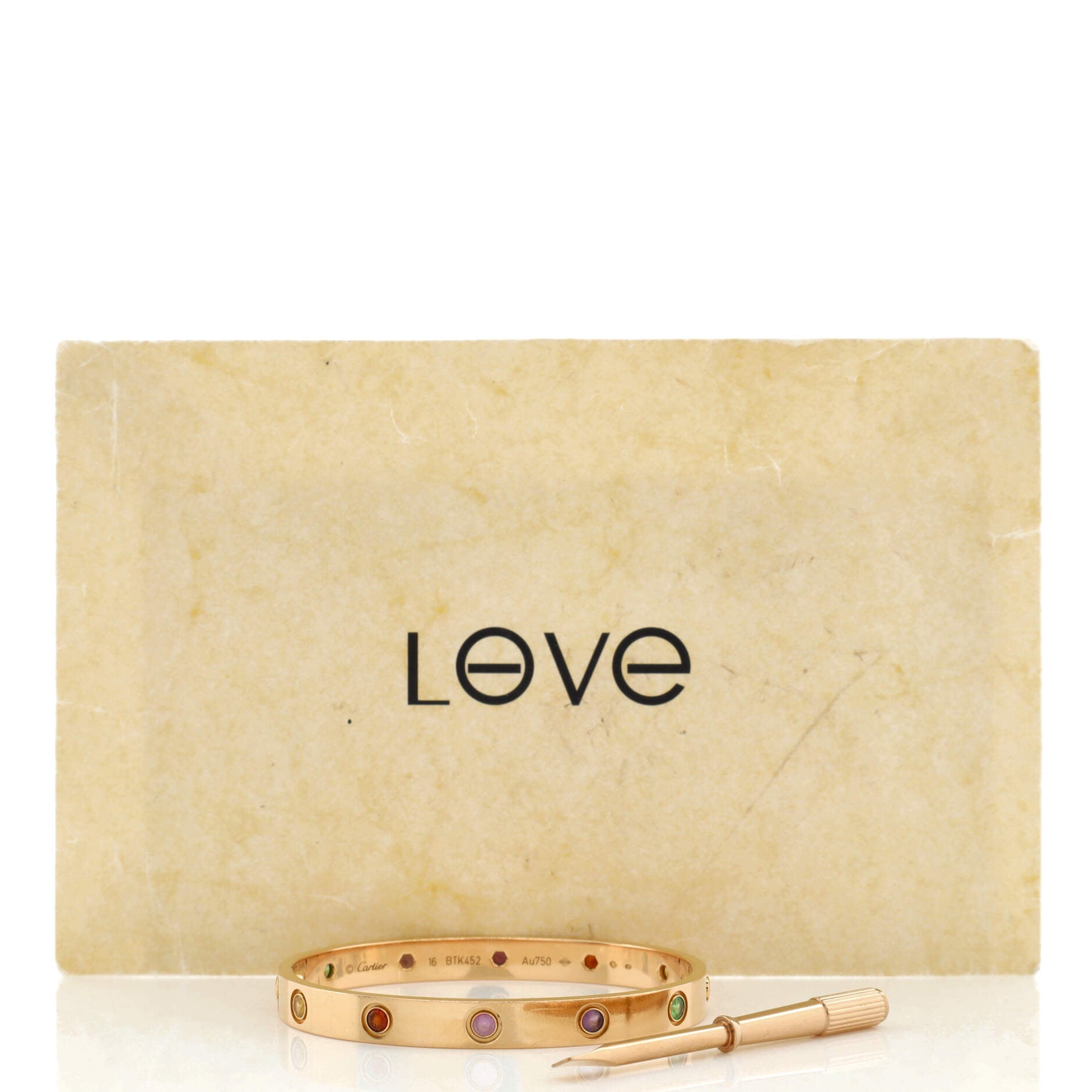 Love 10 Stone Bracelet 18K Rose Gold with Garnet, Amethyst and Sapphire