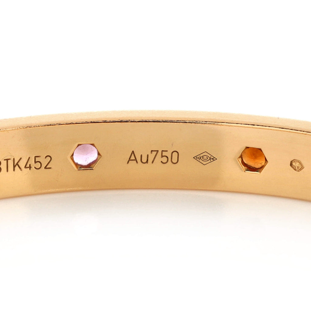 Love 10 Stone Bracelet 18K Rose Gold with Garnet, Amethyst and Sapphire