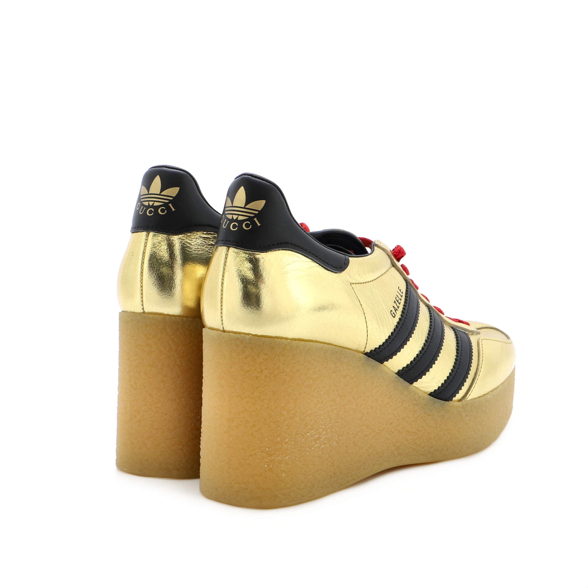x Adidas Women's Gazelle Wedge Sneakers Leather with Rubber