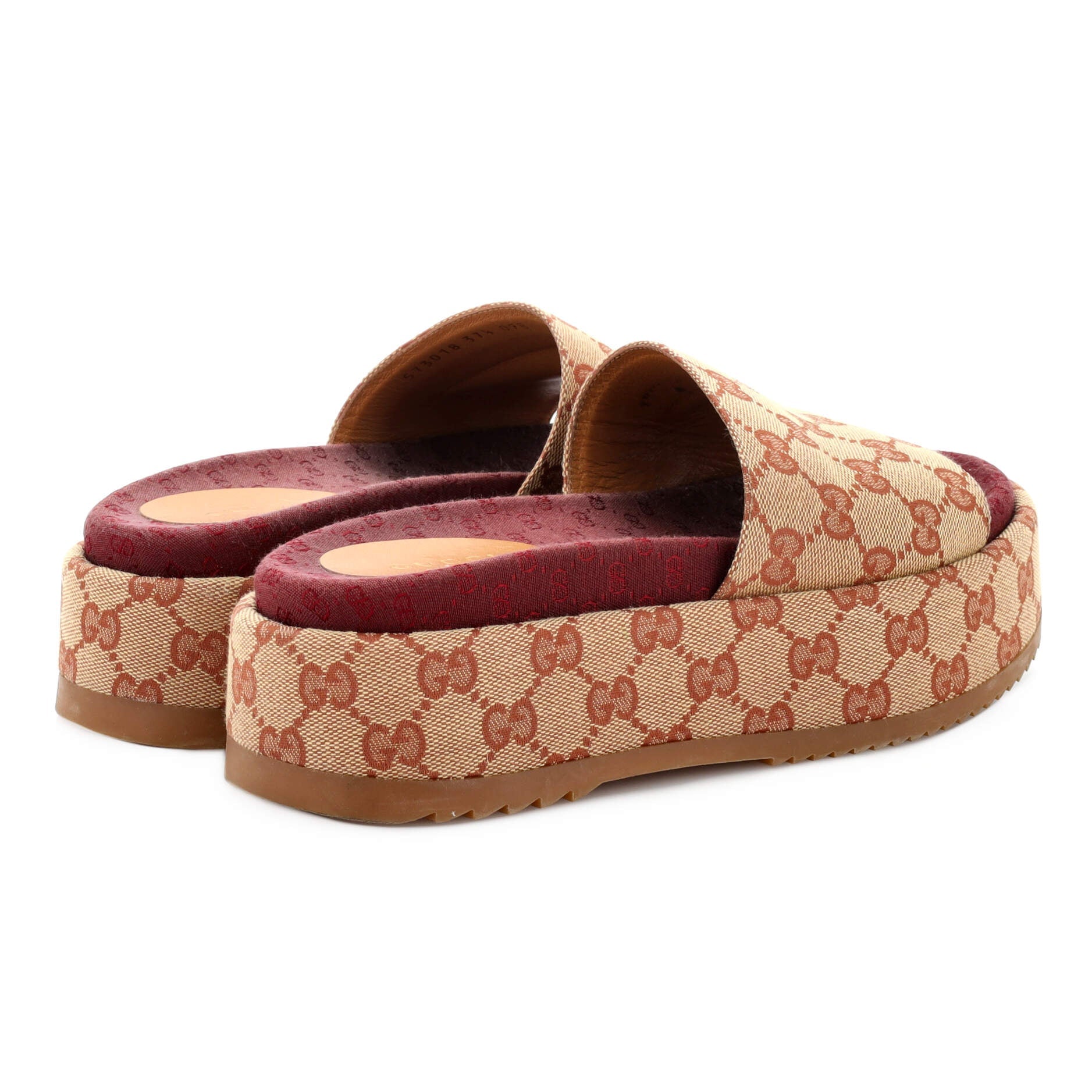 Women's Angelina Platform Slide Sandals GG Canvas