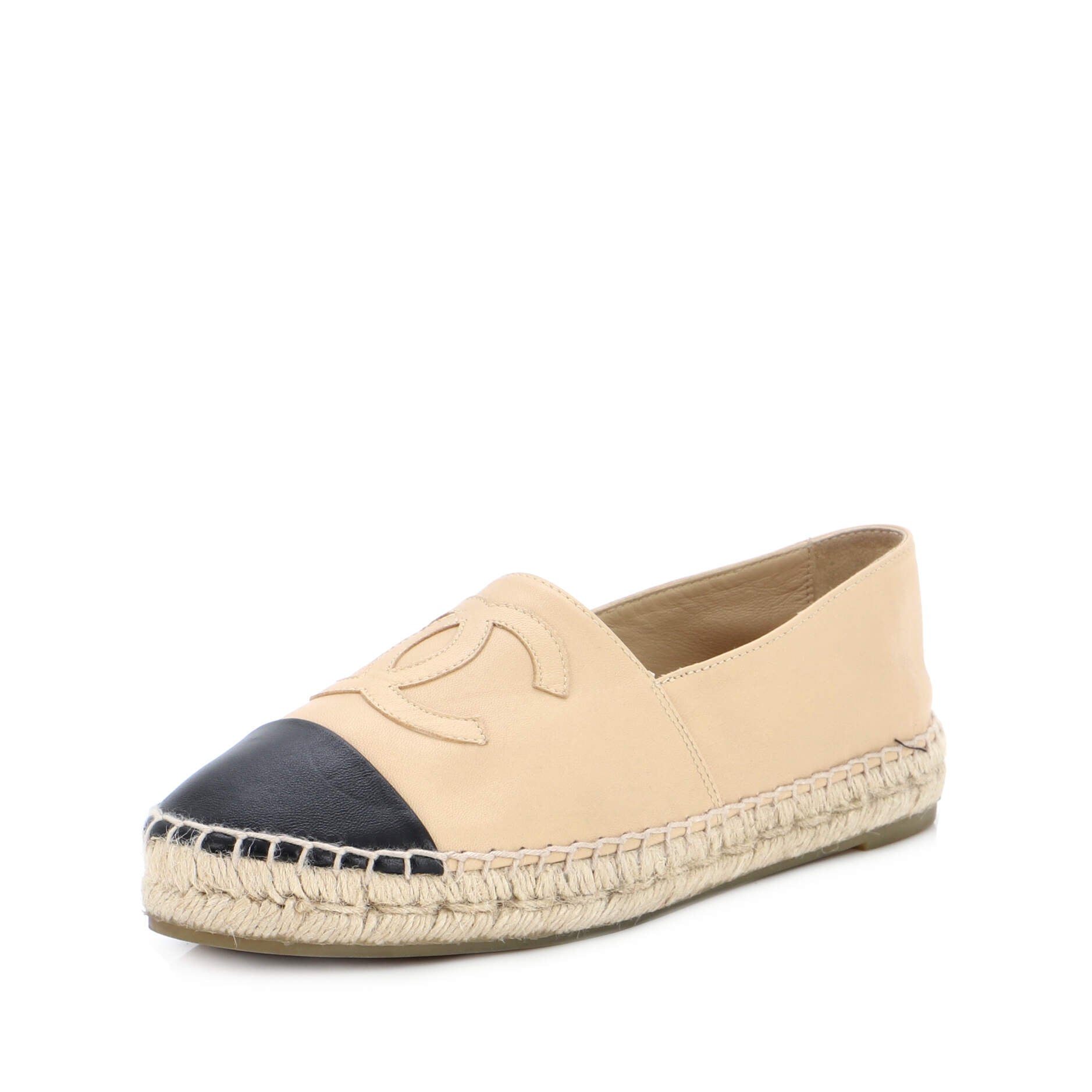 Women's CC Cap Toe Espadrilles Leather
