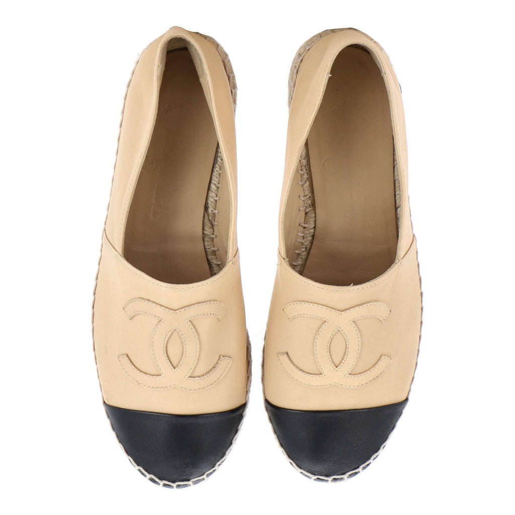 Women's CC Cap Toe Espadrilles Leather