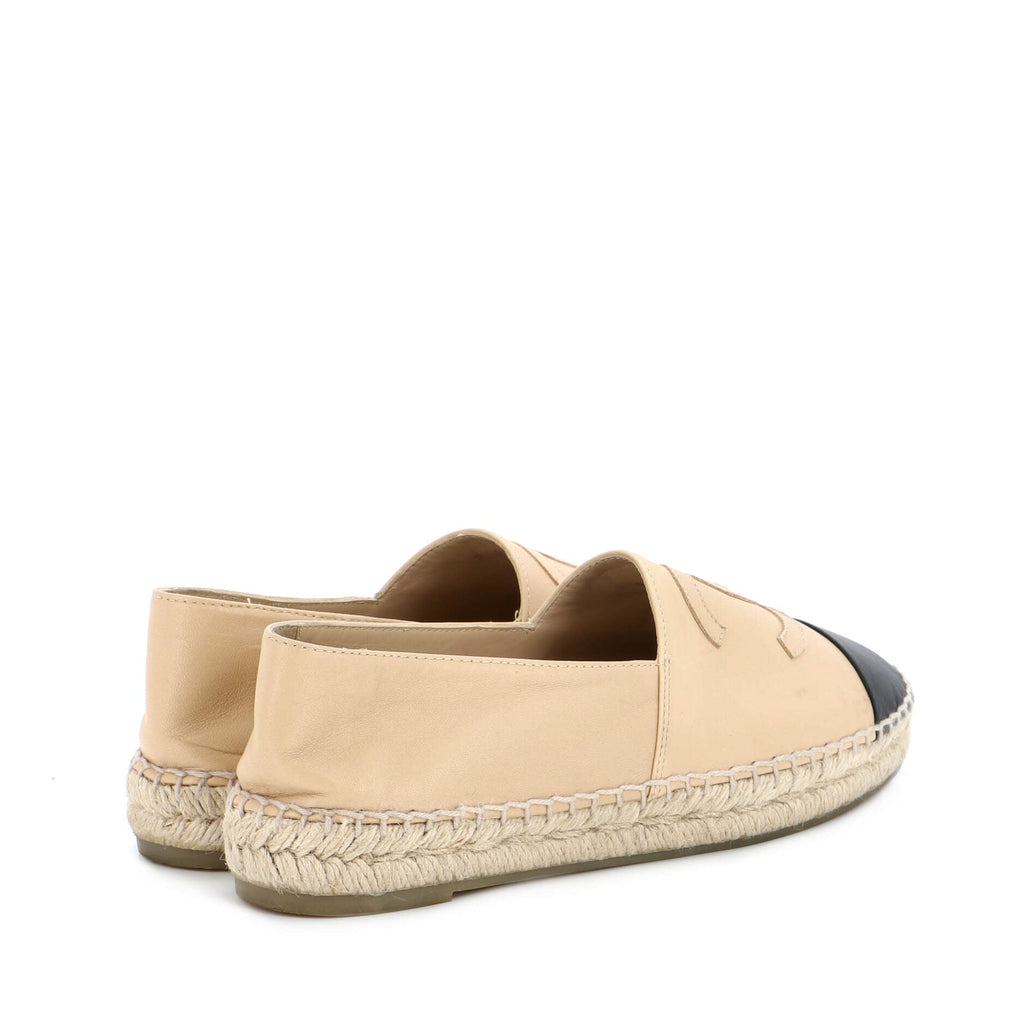 Women's CC Cap Toe Espadrilles Leather