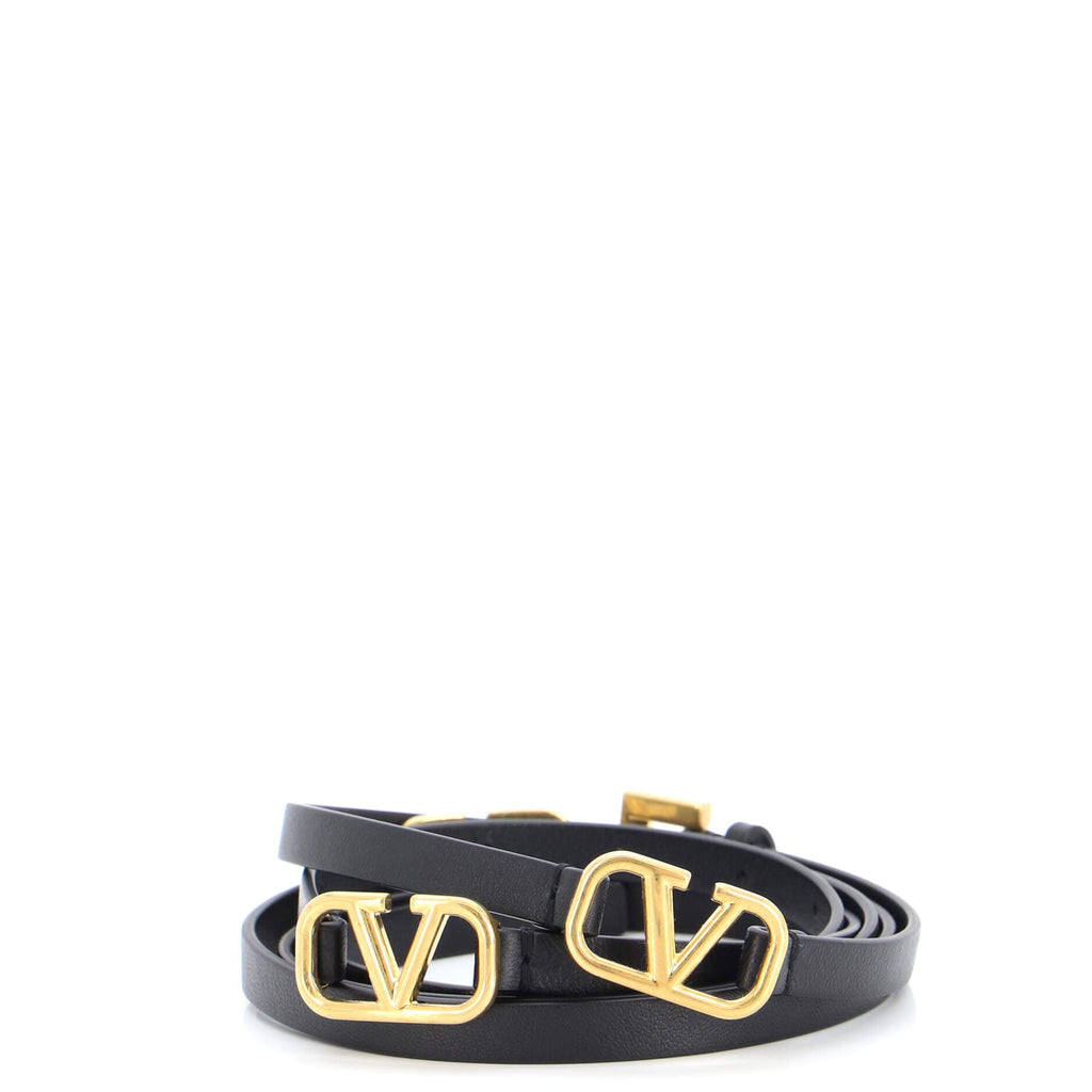 VLogo Wrap Belt Leather Thin