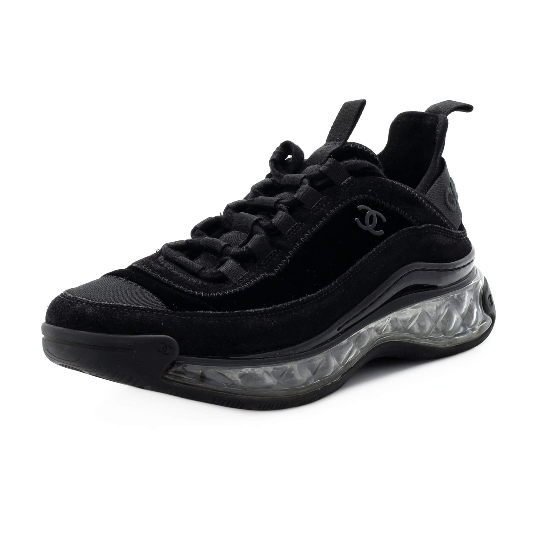 Women's CC Cap Toe Logo Sneakers Suede and Mixed Fibers