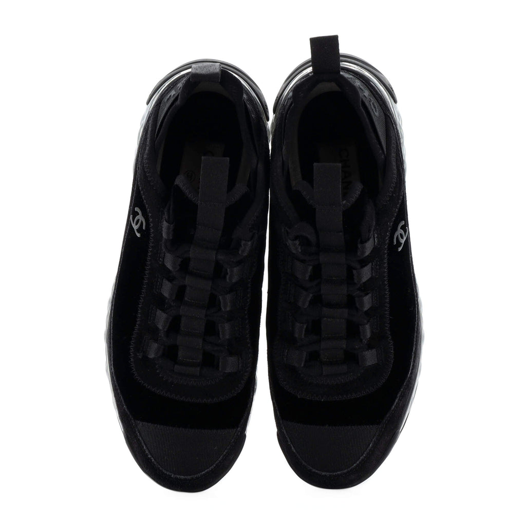 Women's CC Cap Toe Logo Sneakers Suede and Mixed Fibers