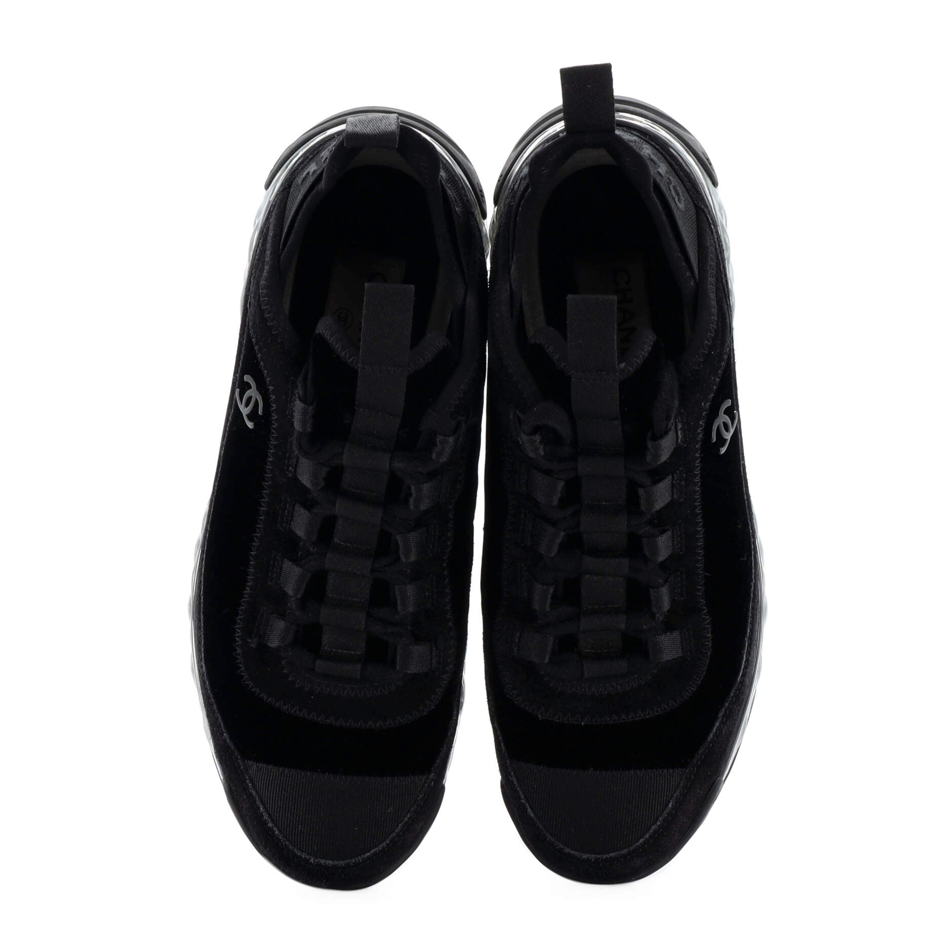 Women's CC Cap Toe Logo Sneakers Suede and Mixed Fibers