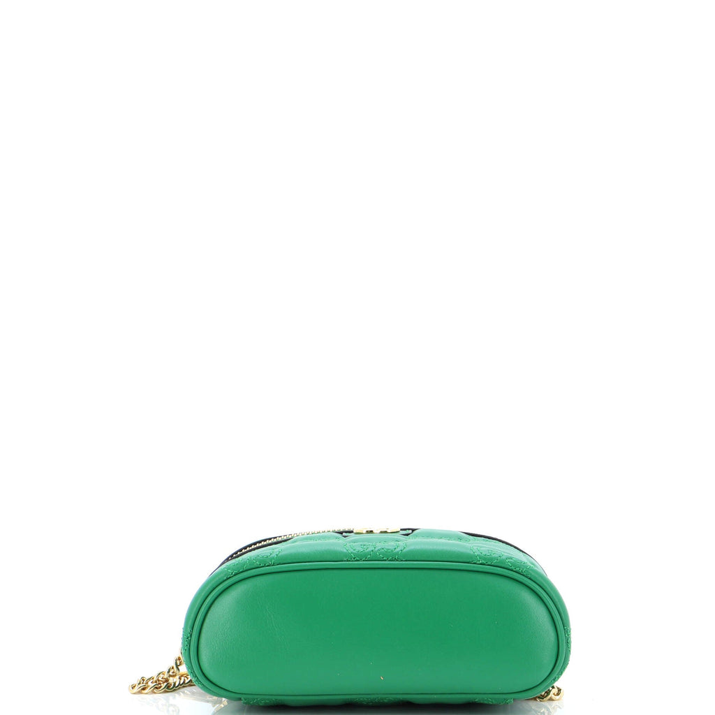 Top Handle Vanity Chain Bag GG Embossed Matelasse Leather Mini