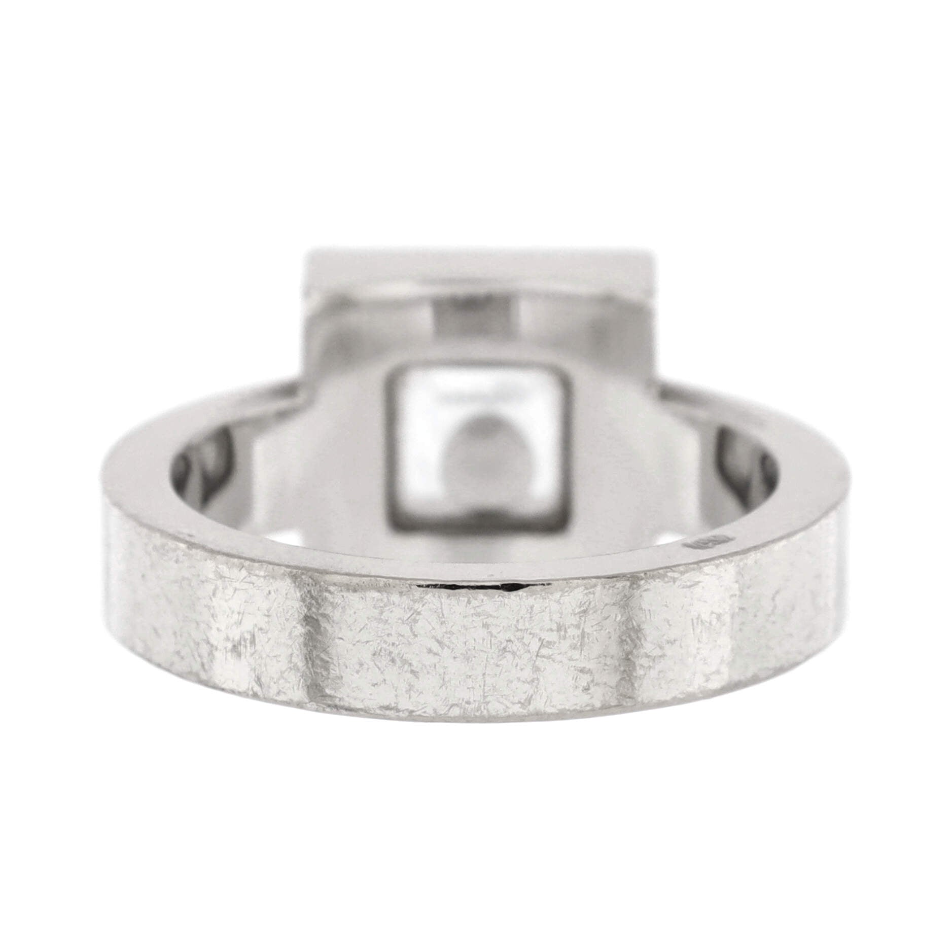 Happy Diamonds Icons Square Ring 18K White Gold with Diamonds and 1 Floating Diamond