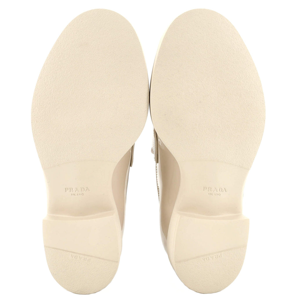 Women's Triangle Logo Loafers Spazzolato Leather