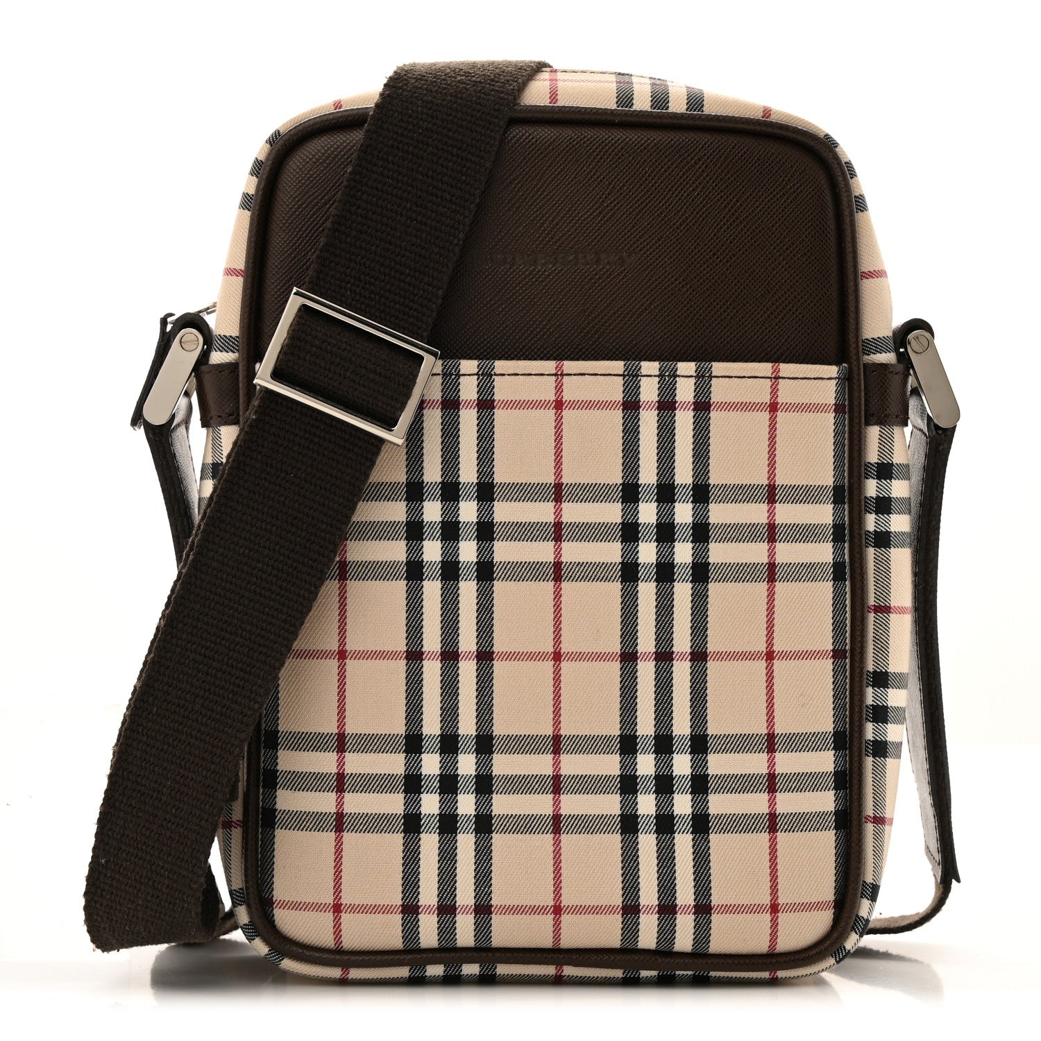 Vintage Check Small Messenger Dark Brown