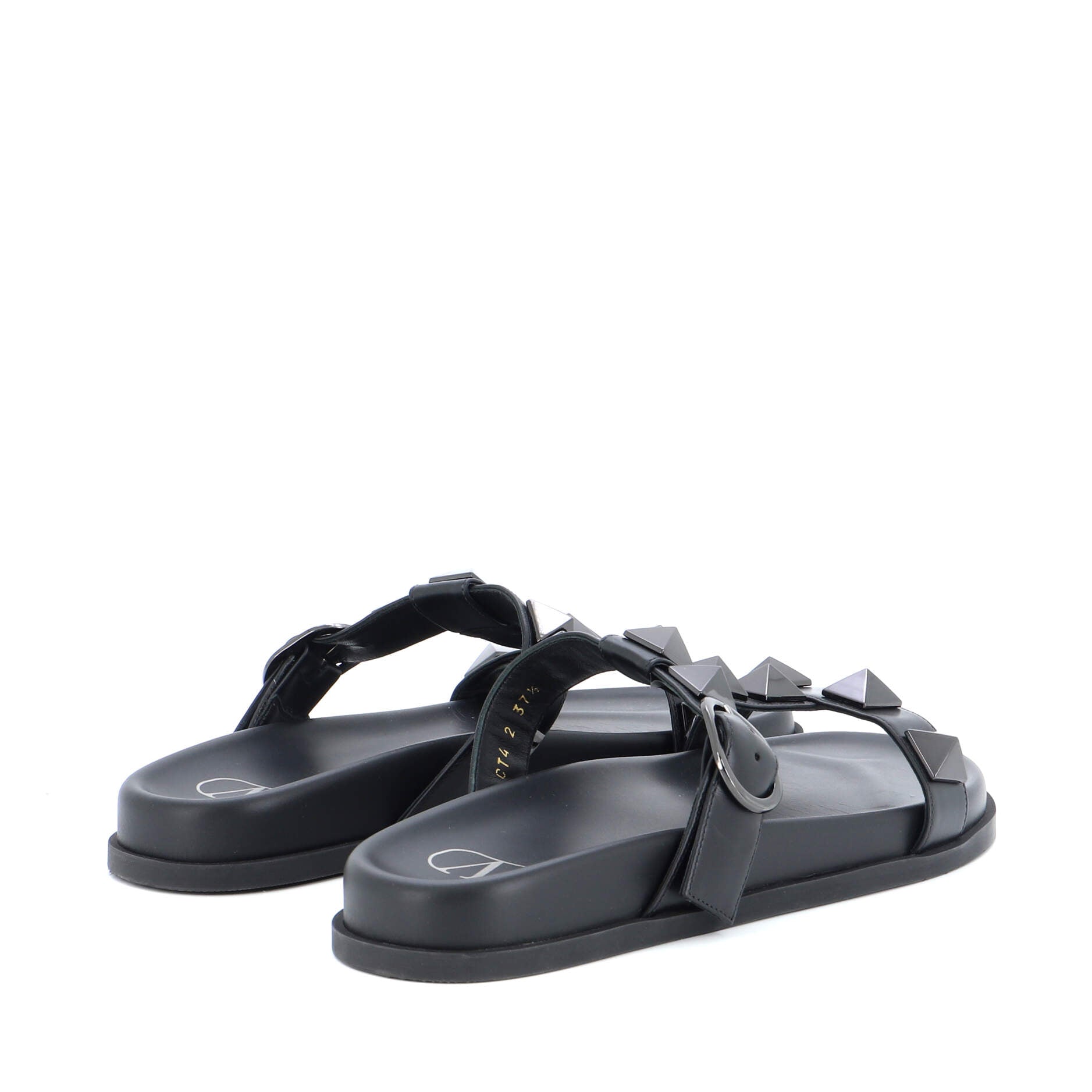 Women's Roman Stud Flat Sandals Leather