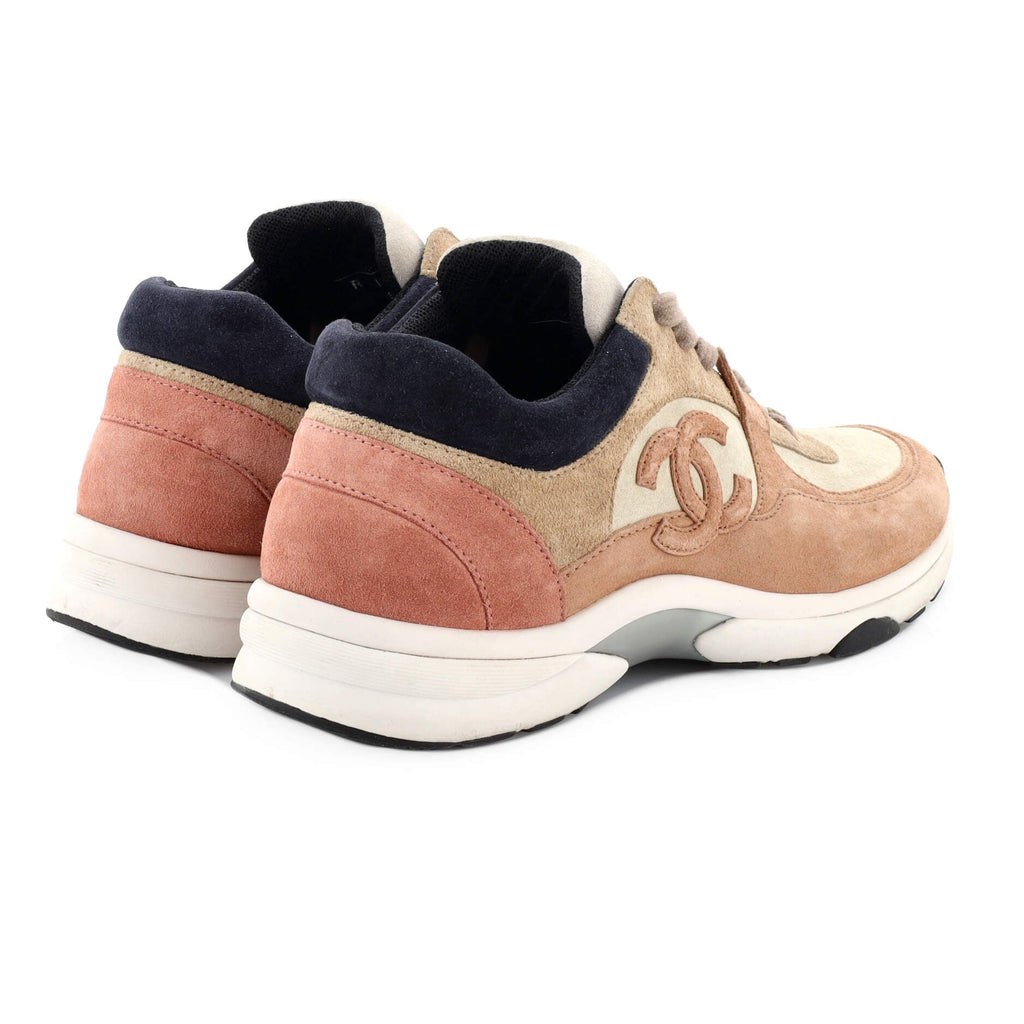 Women's CC Low-Top Sneakers Suede with Leather and Nylon