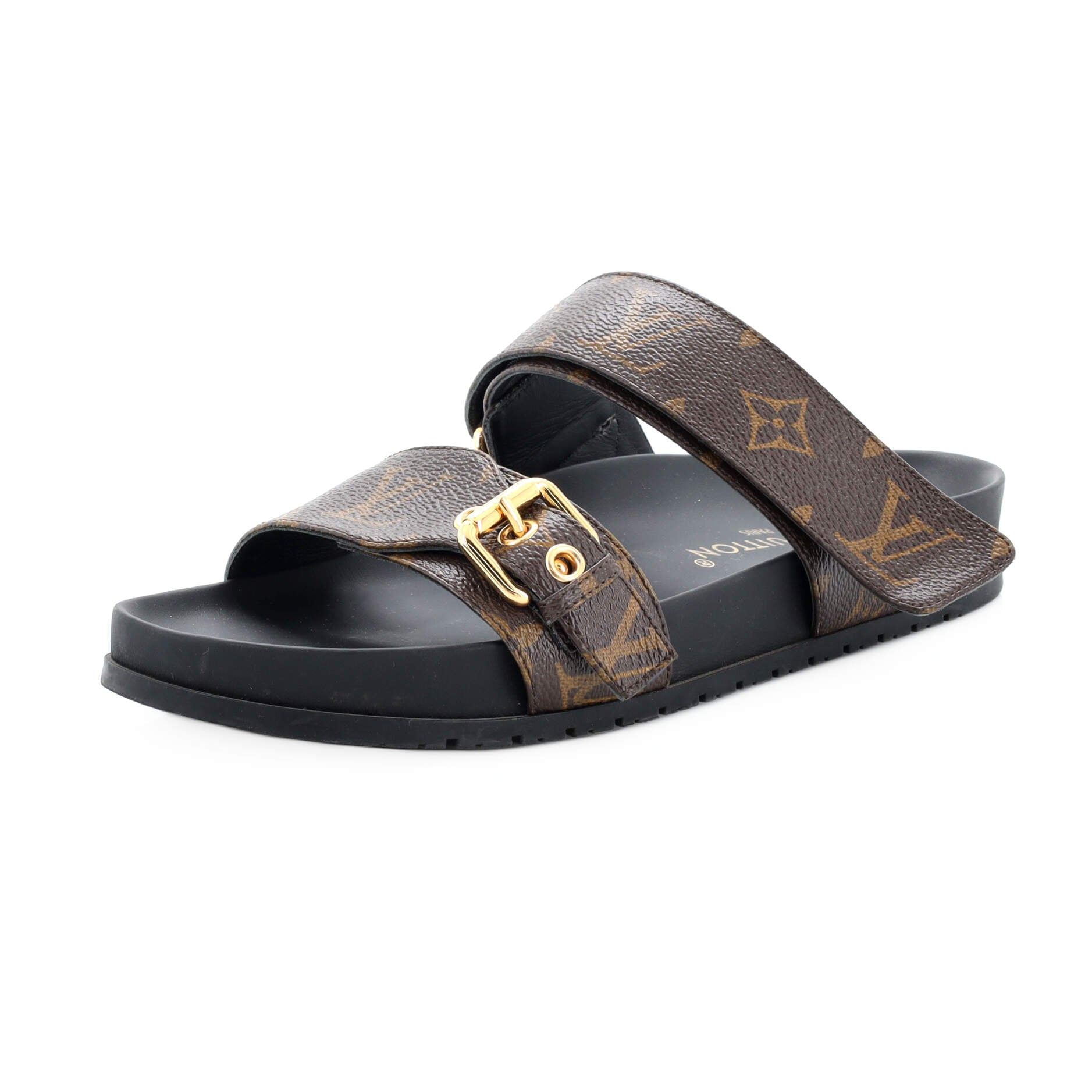 Women's Bom Dia Flat Mules Monogram Canvas
