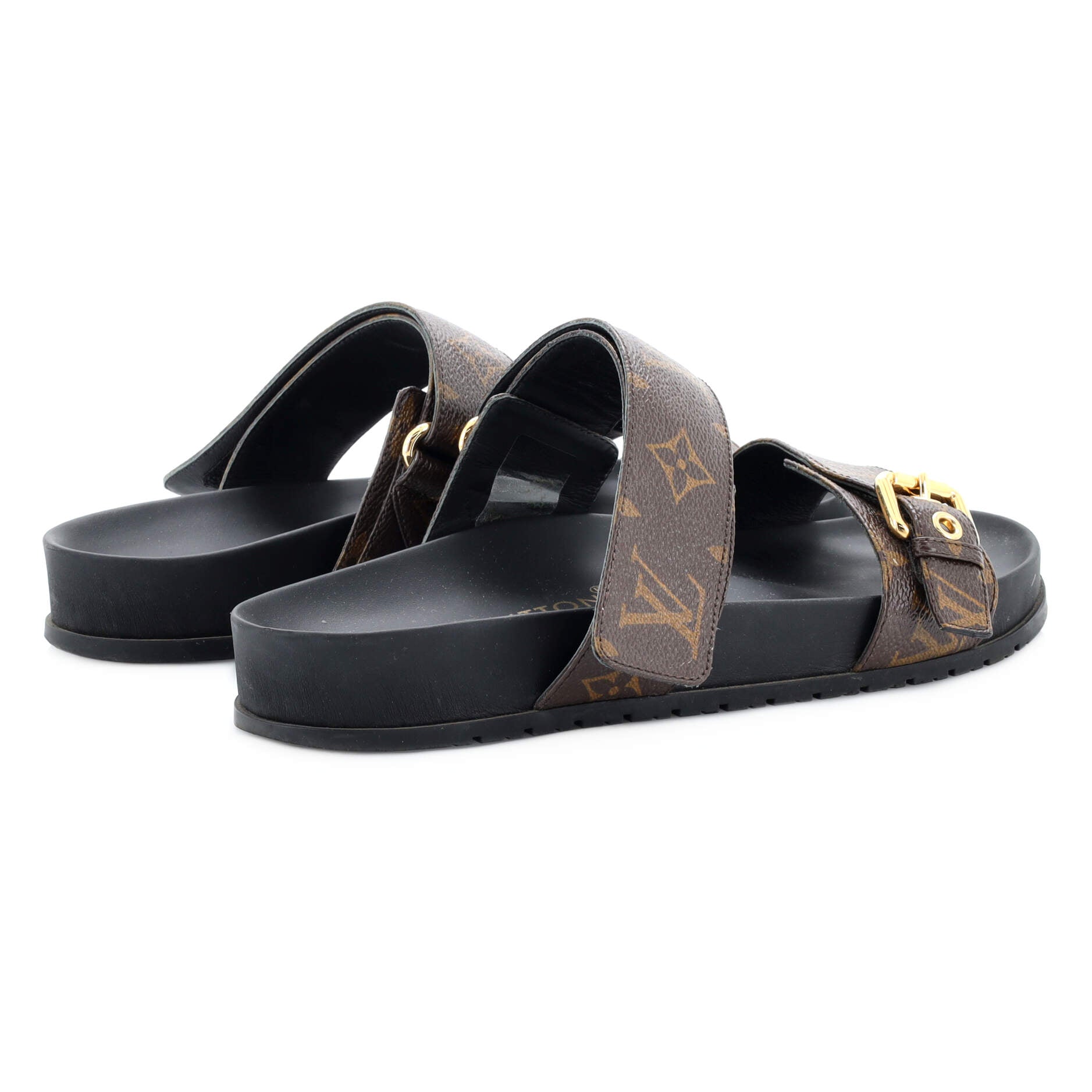 Women's Bom Dia Flat Mules Monogram Canvas
