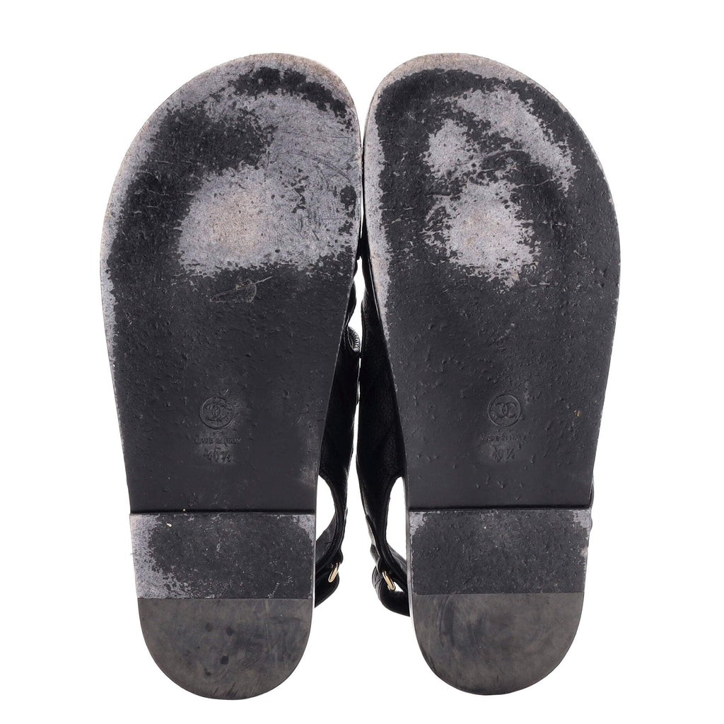 Women's Velcro Dad Sandals Quilted Leather