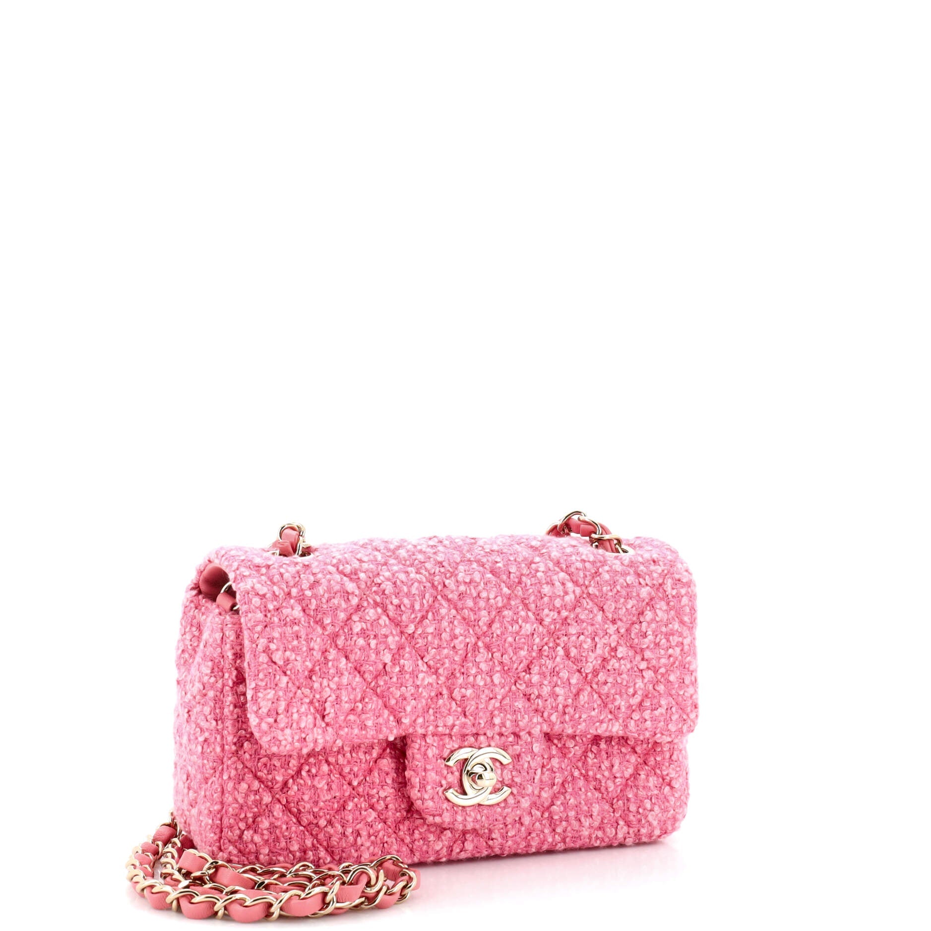 Classic Single Flap Bag Quilted Tweed Mini