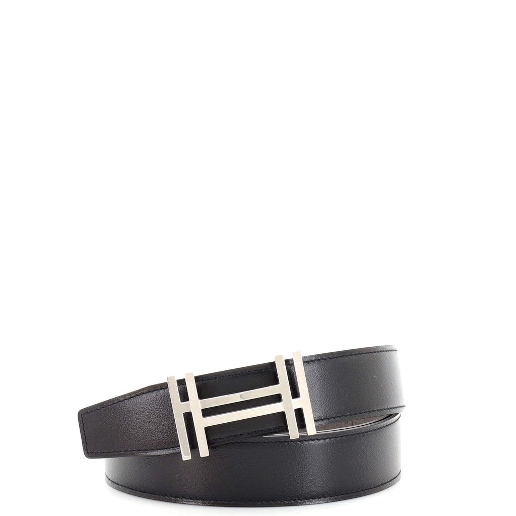 H Au Carre Reversible Belt Leather Medium 95