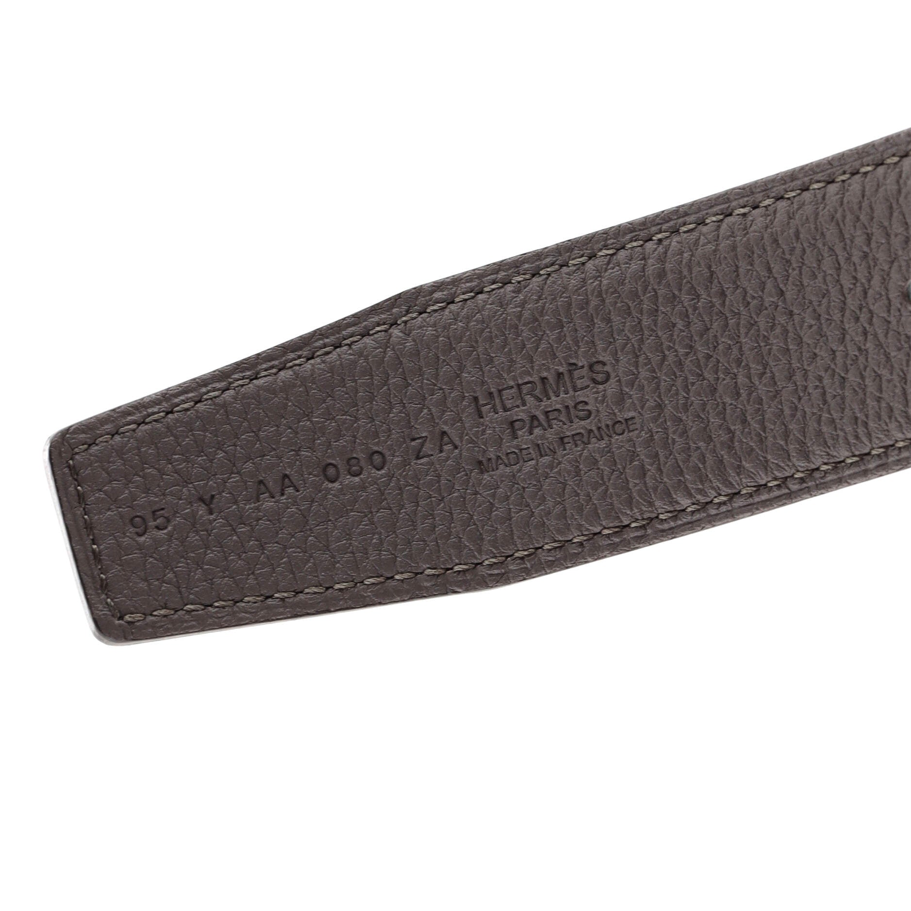 H Au Carre Reversible Belt Leather Medium 95