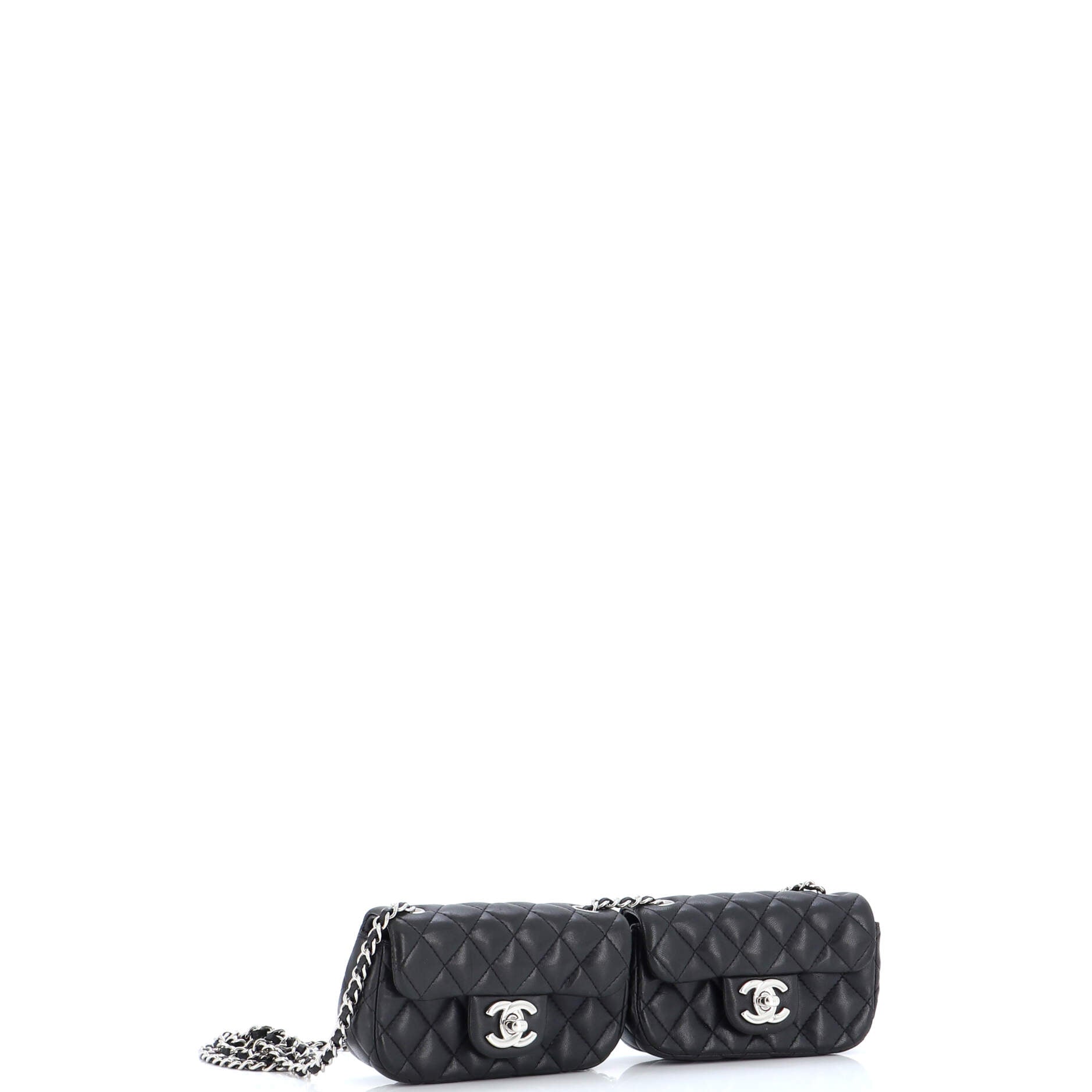 Twin Classic Flap Bag Quilted Lambskin Mini