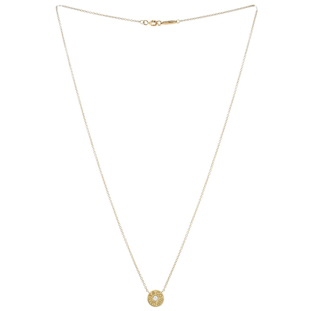 1837 Circle Pendant Necklace 18K Yellow Gold with Diamond