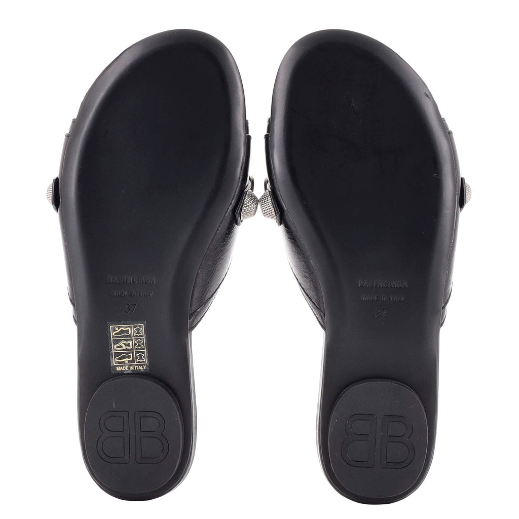 Women's Cagole Flat Sandals Leather