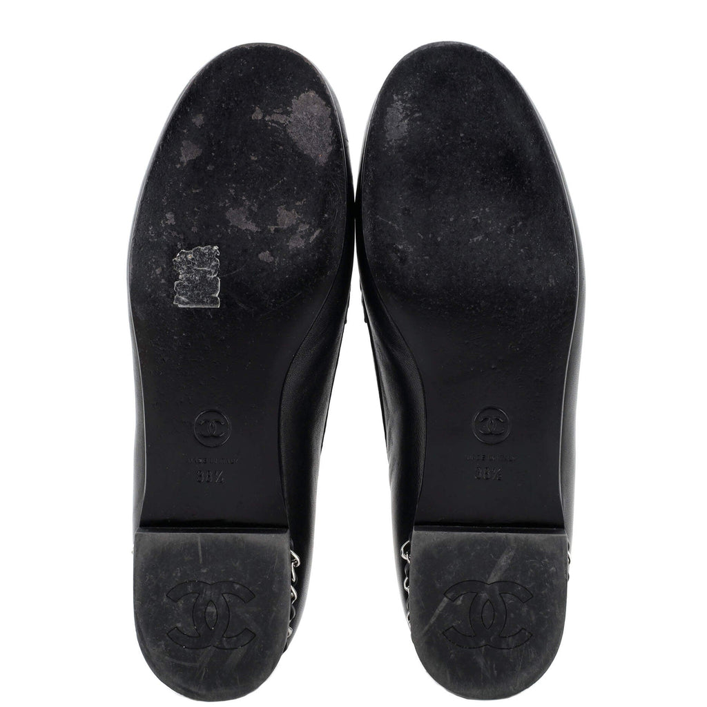 Women's CC Chain Mocassin Loafers Leather