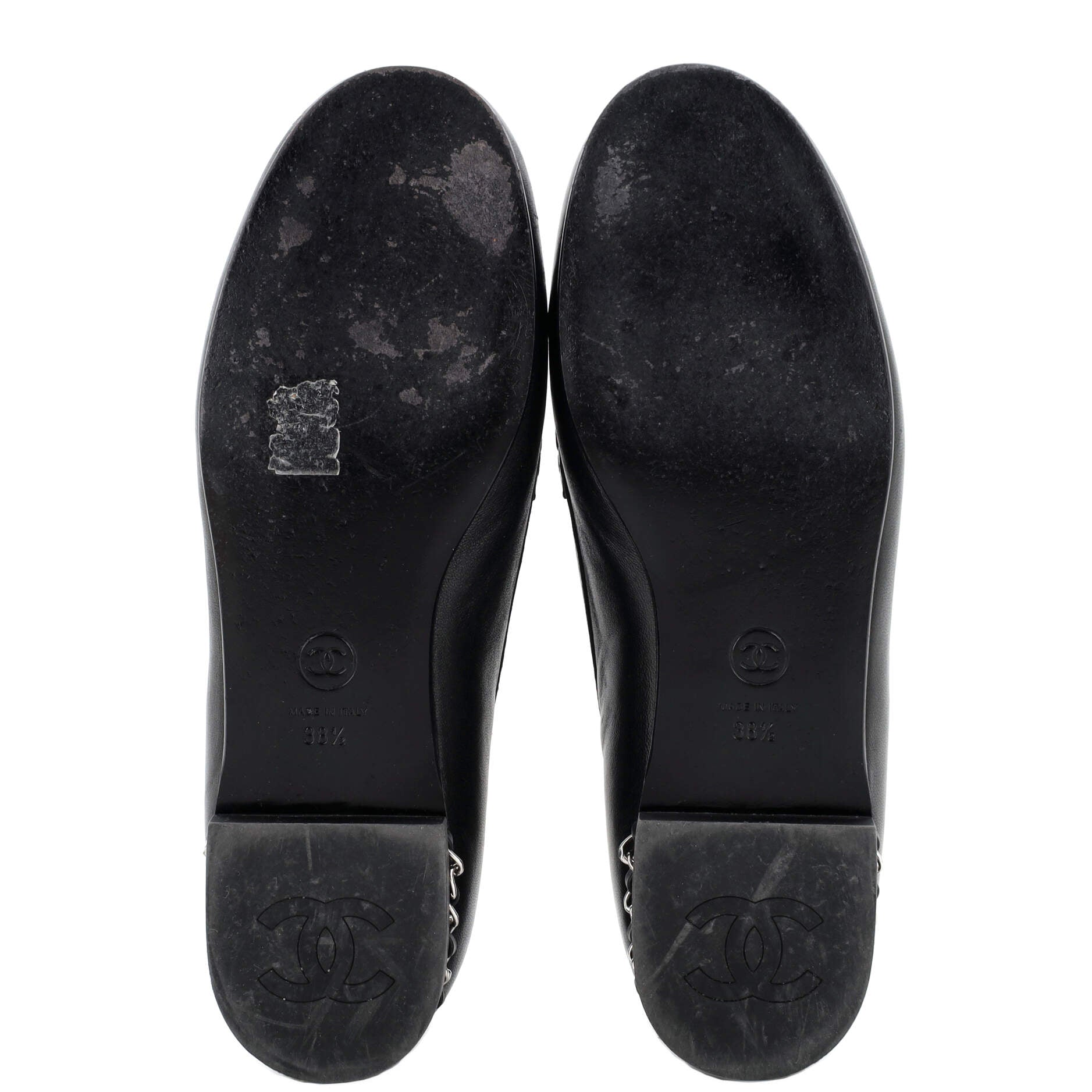 Women's CC Chain Mocassin Loafers Leather