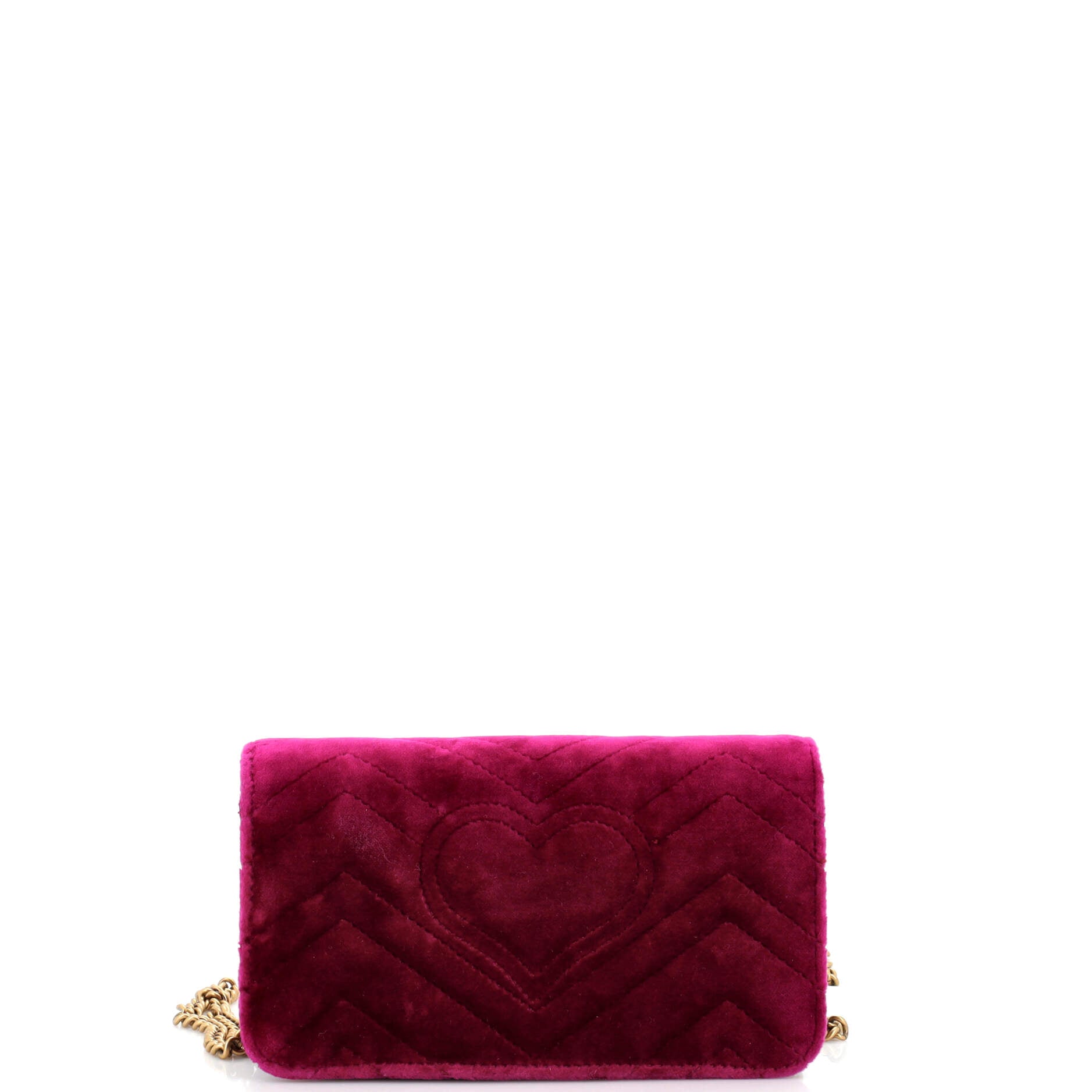 GG Marmont Chain Flap Bag Matelasse Velvet Mini