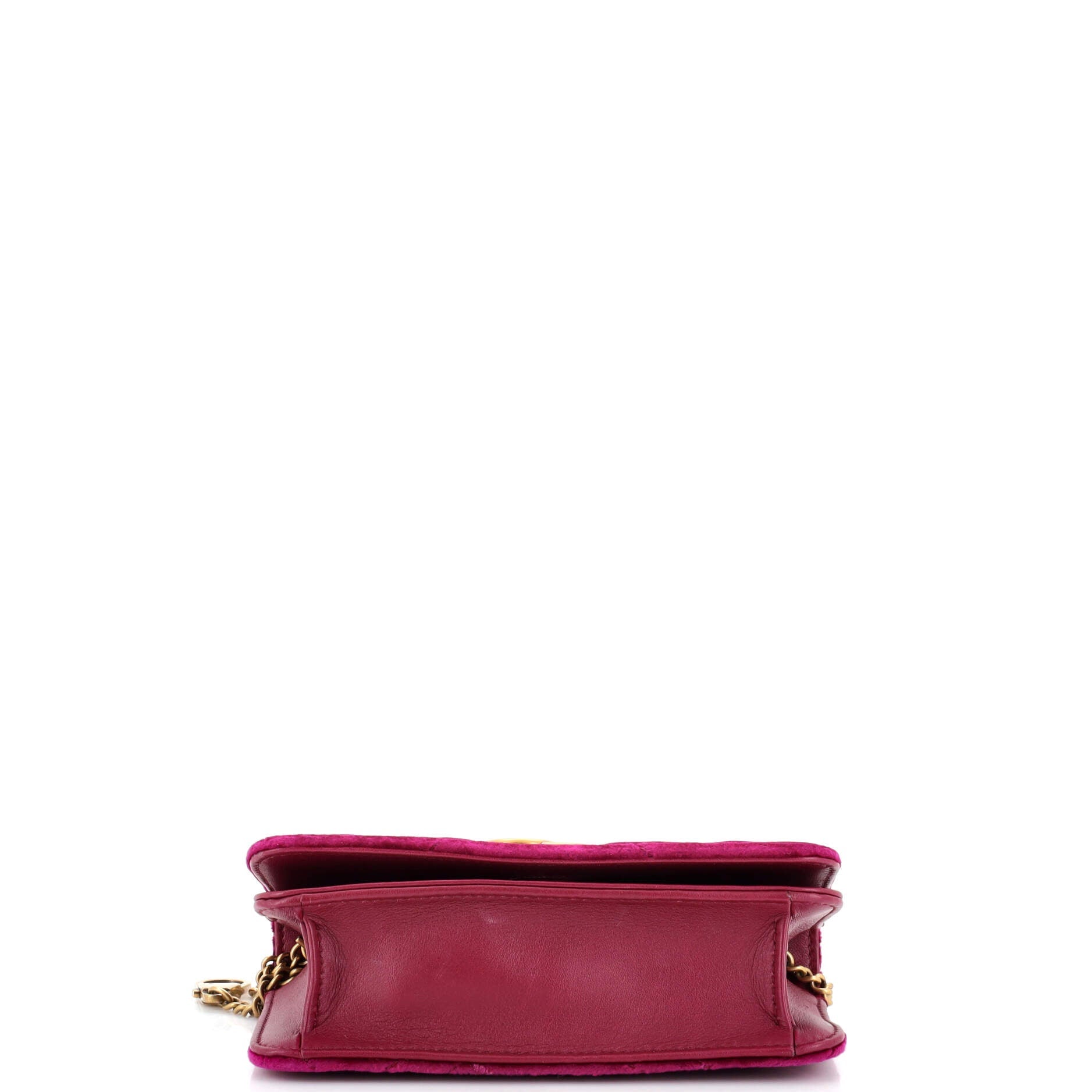 GG Marmont Chain Flap Bag Matelasse Velvet Mini