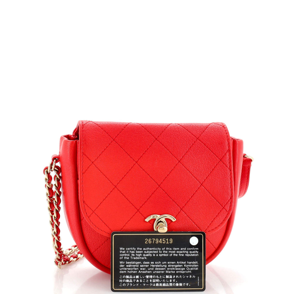 Casual Trip Messenger Bag Quilted Lambskin Mini