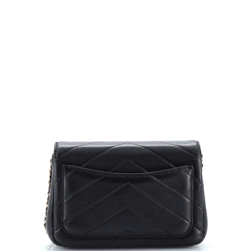 Coco Envelope Flap Bag Chevron Leather Mini