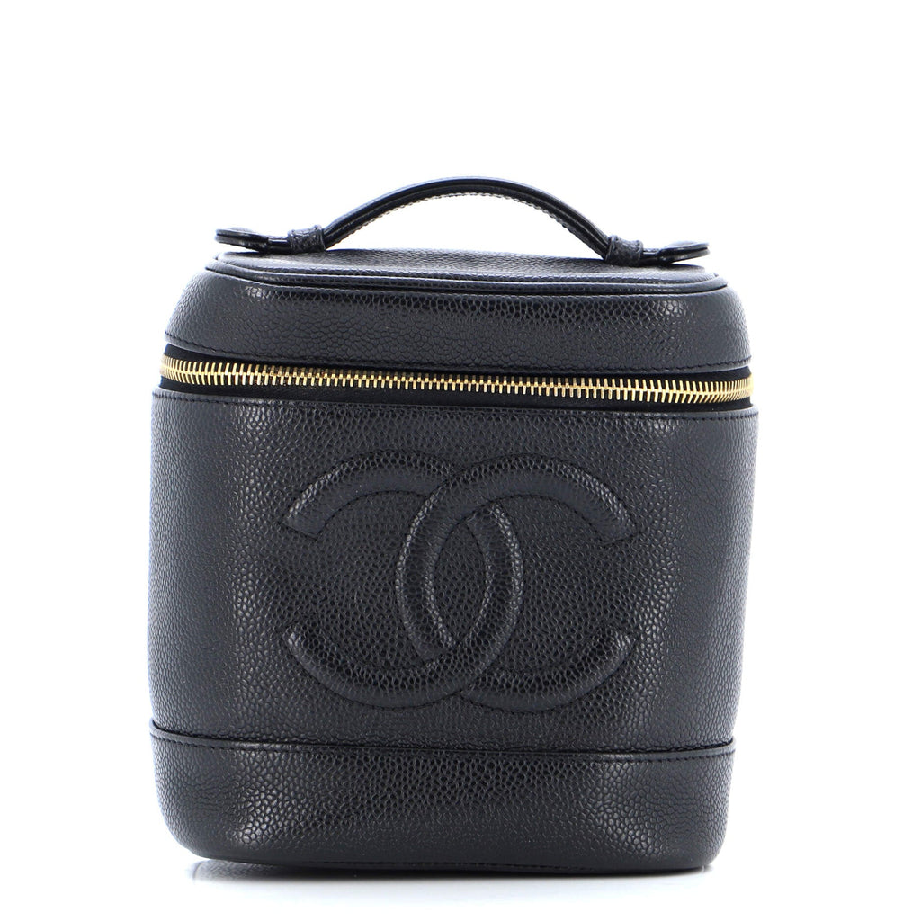 Vintage Timeless Cosmetic Case Caviar Tall