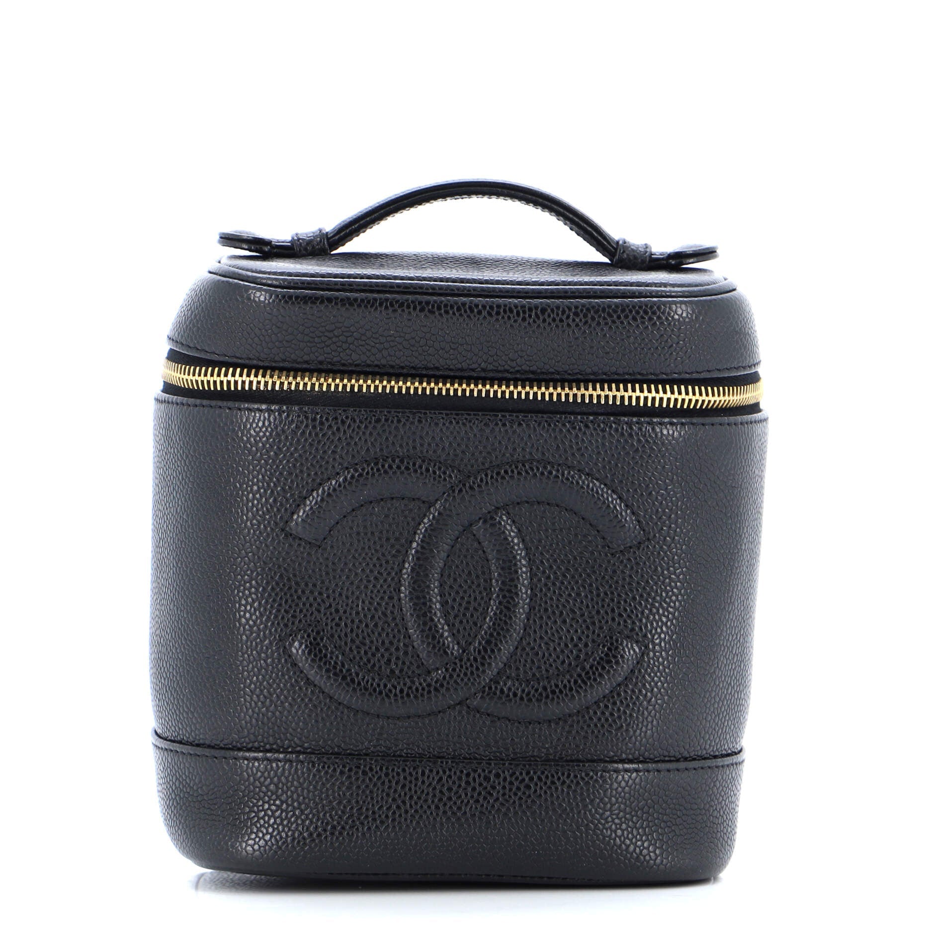 Vintage Timeless Cosmetic Case Caviar Tall