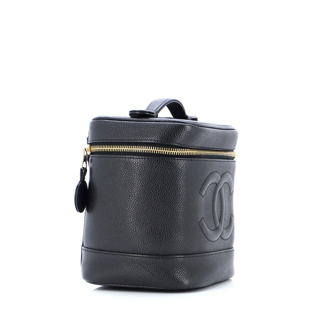 Vintage Timeless Cosmetic Case Caviar Tall