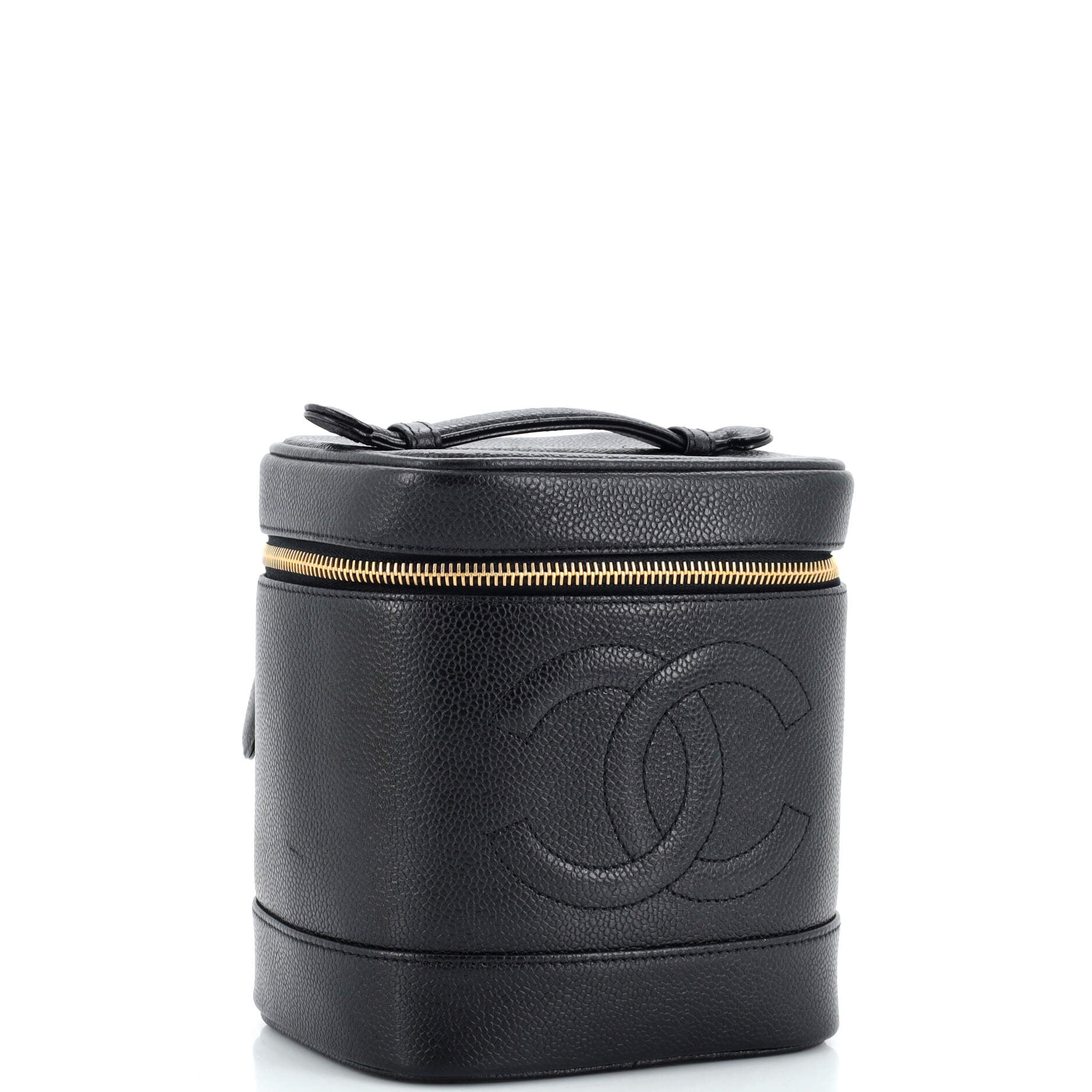 Vintage Timeless Cosmetic Case Caviar Tall