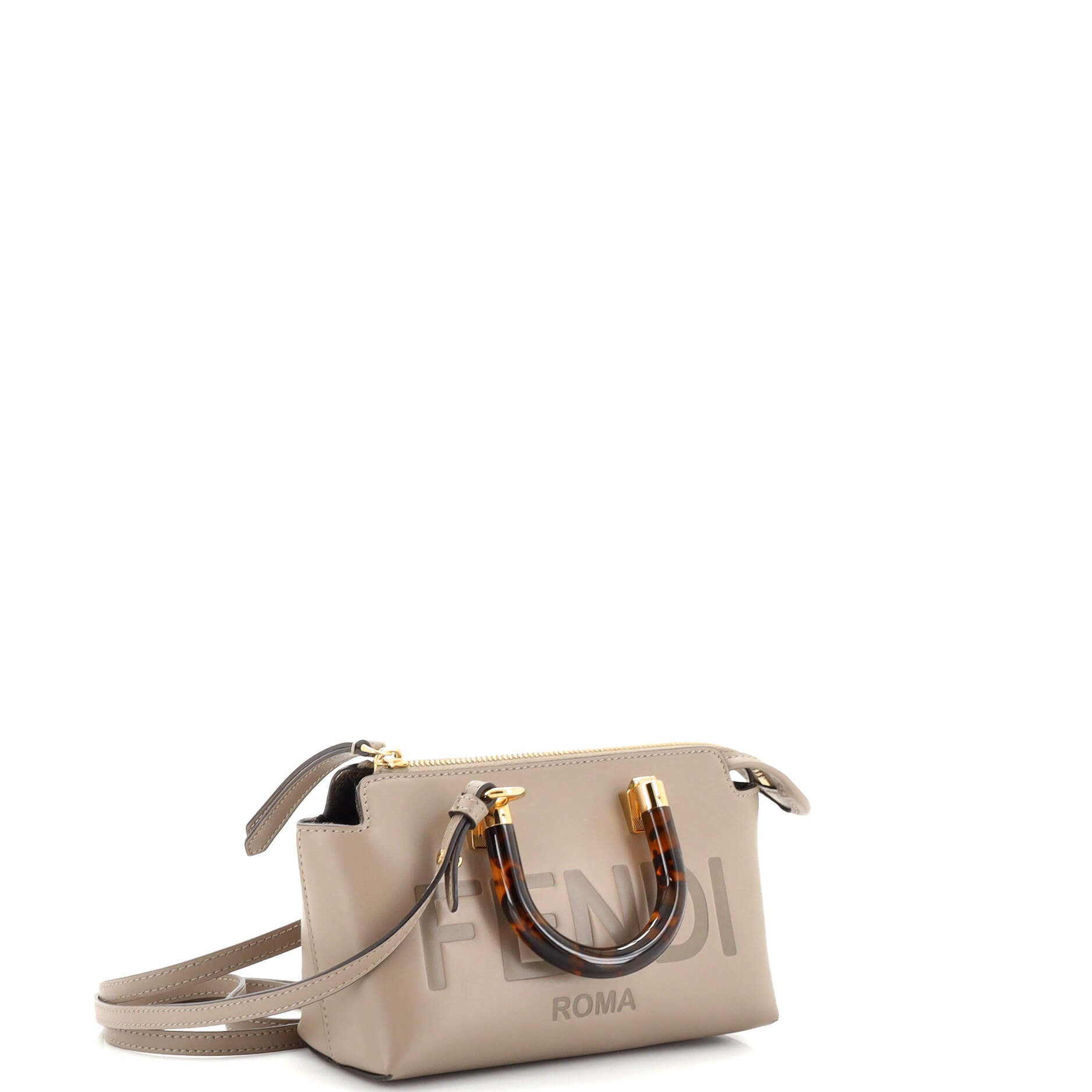 Logo By The Way Top Handle Bag Embossed Leather Mini