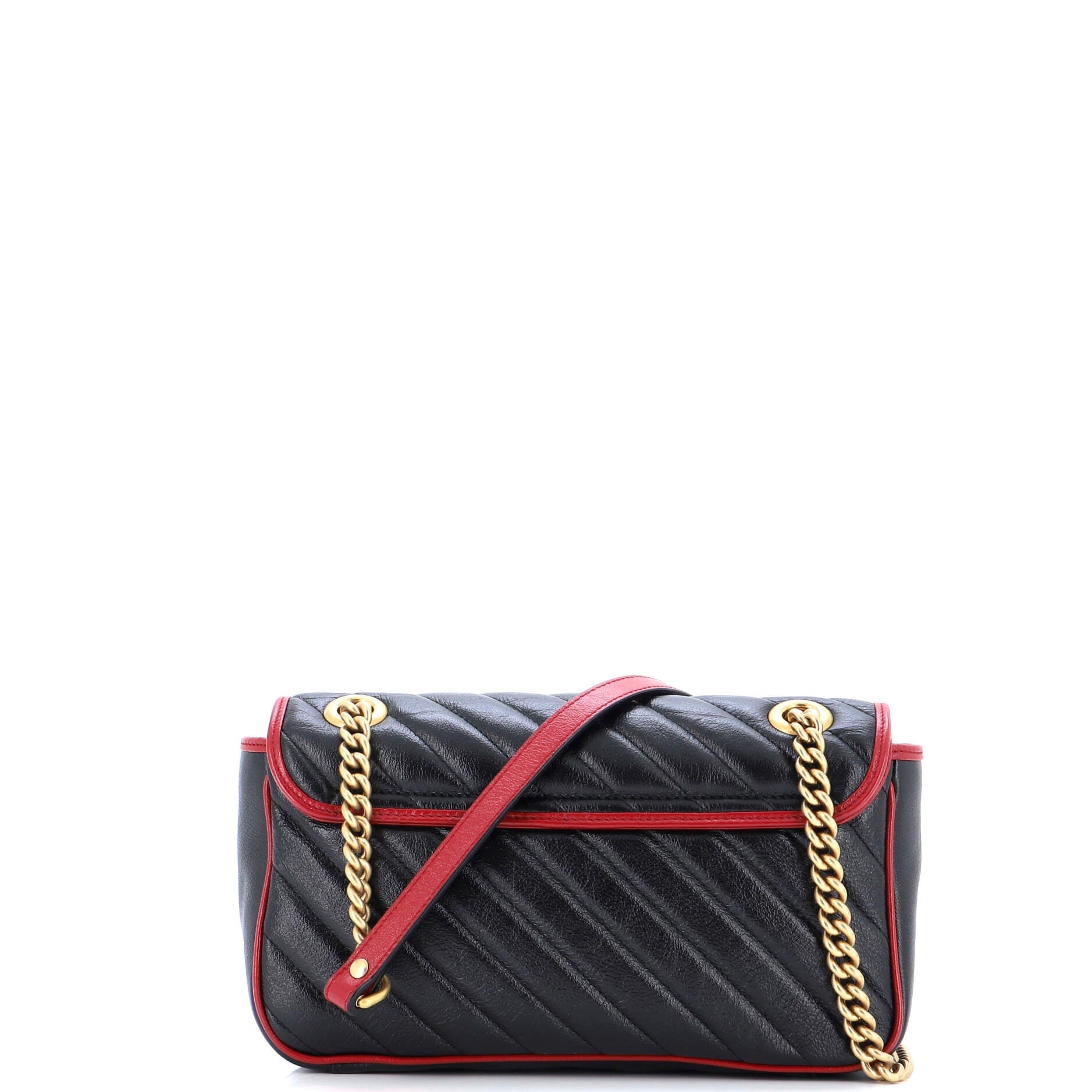 GG Marmont Flap Bag Diagonal Quilted Leather Small