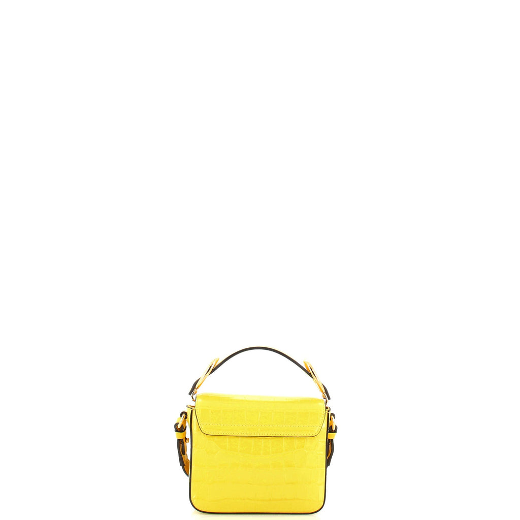 C Flap Bag Crocodile Embossed Leather Mini