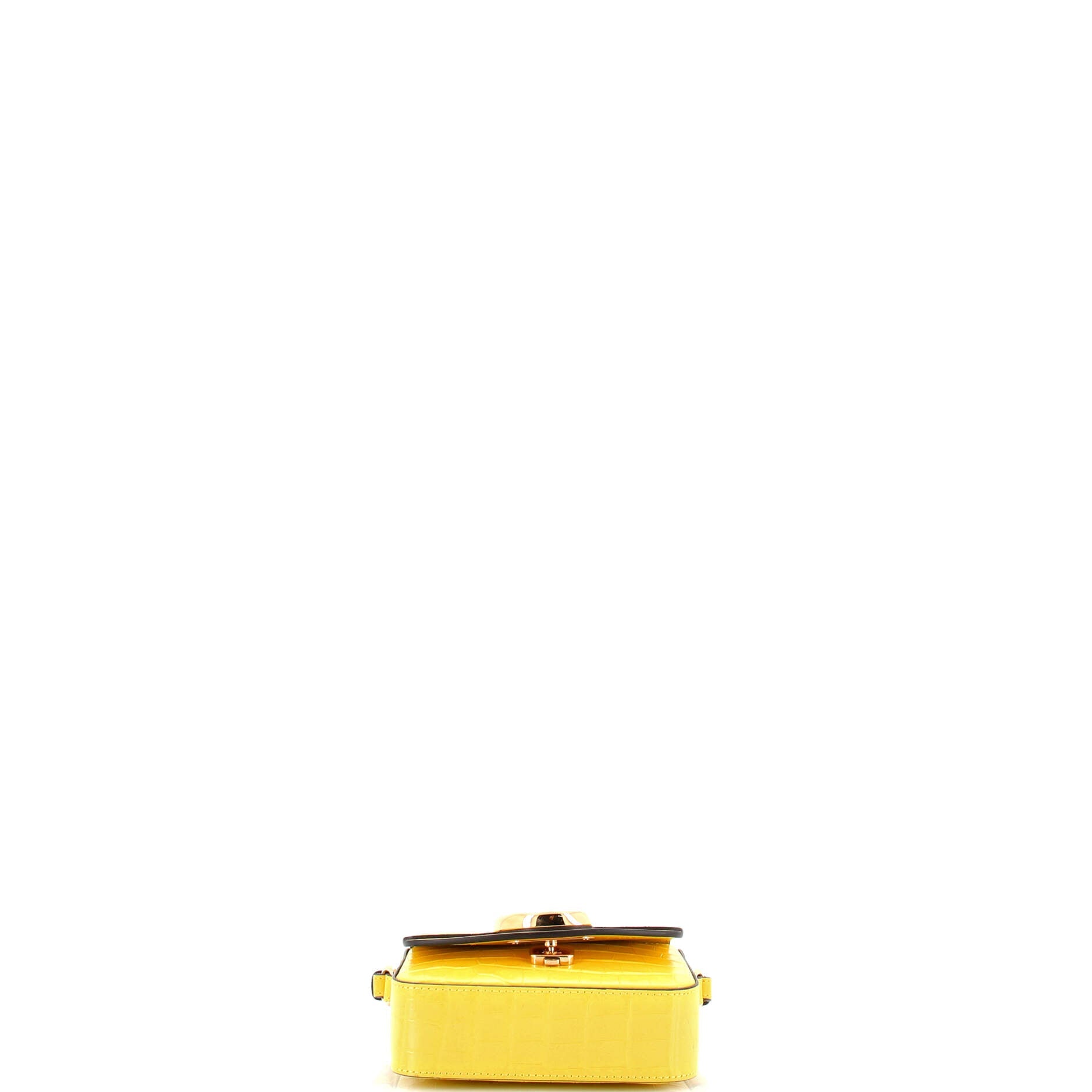 C Flap Bag Crocodile Embossed Leather Mini