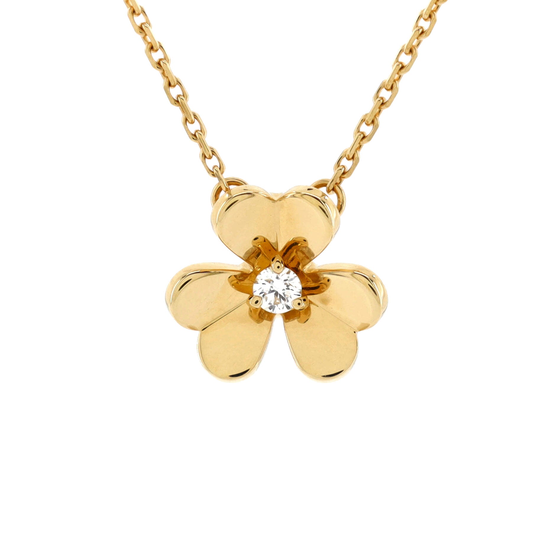 Frivole Pendant Necklace 18K Yellow Gold and Diamond Mini