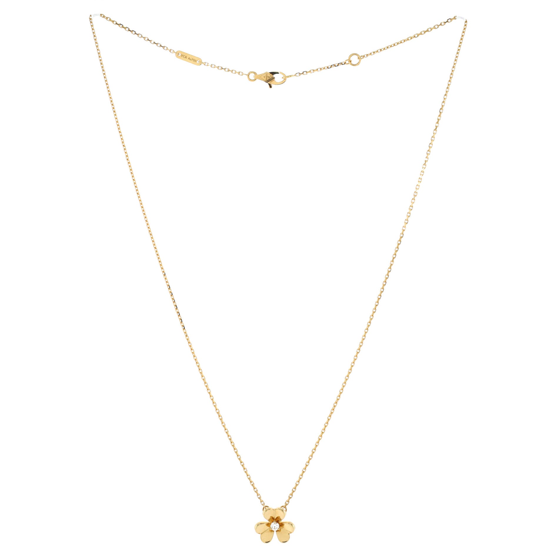 Frivole Pendant Necklace 18K Yellow Gold and Diamond Mini